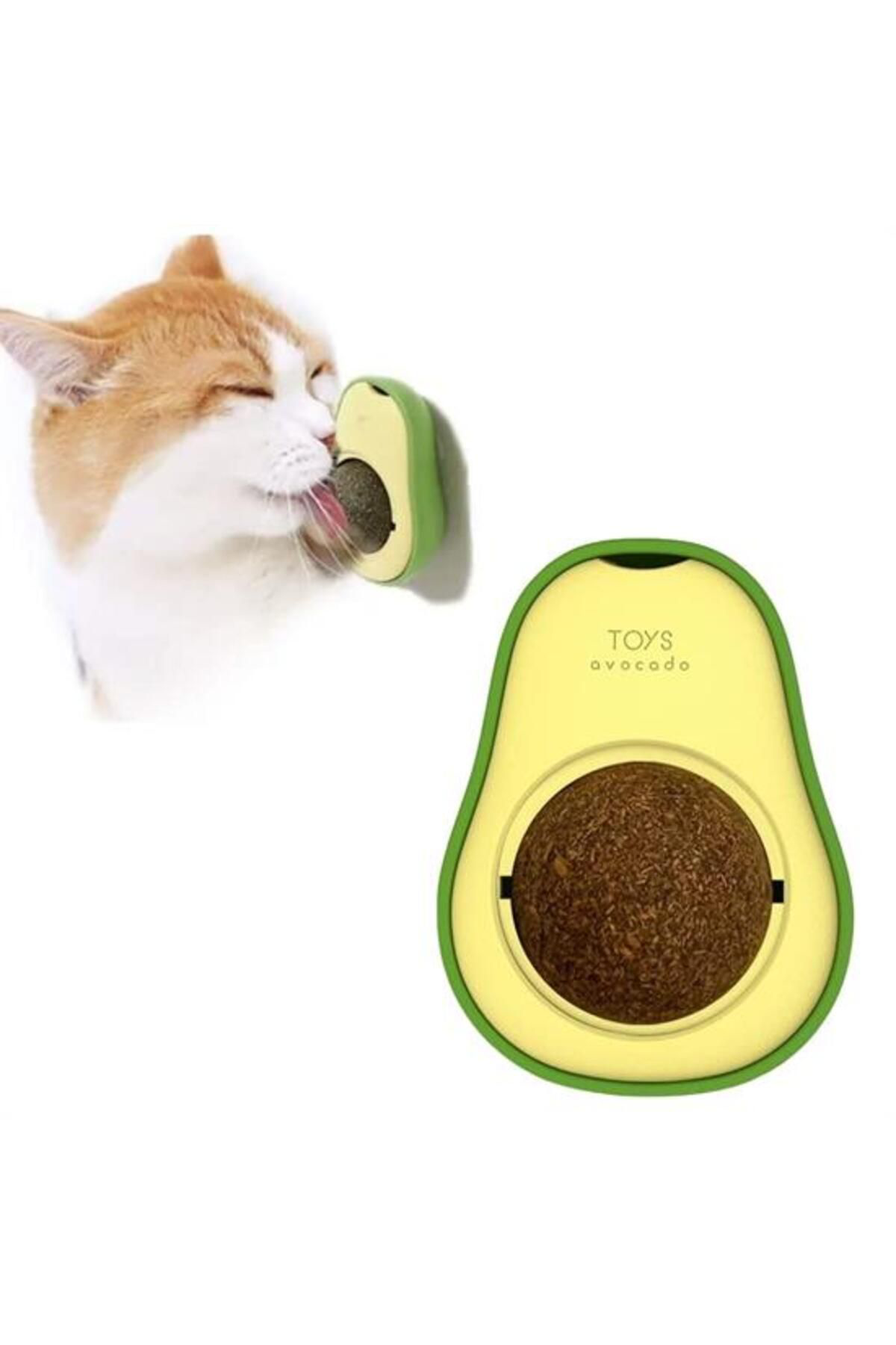 Ok Aksesuar Avokado Model Yapişkanli Kedi Oyuncaği Yenilebilir Kedi Nanesi Ot