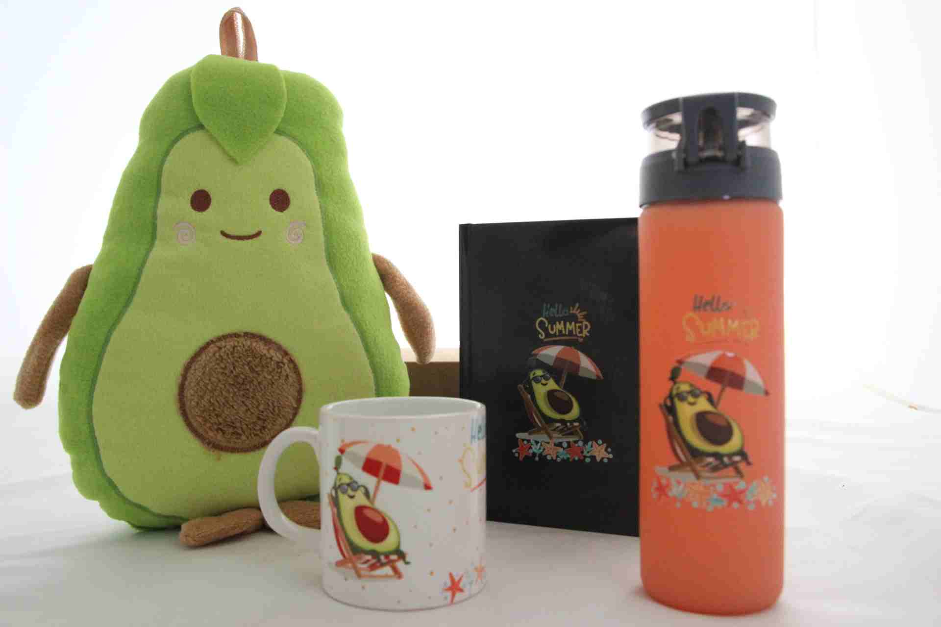 İhtiyaçavm Avokado Temalı Hediye Kutusu - Yastık, Termos, Kupa Bardak Ve Defter Hediye Seti