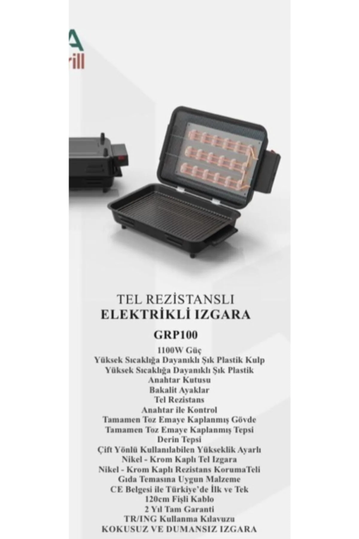 Avrasya Tel Residanslı Elektirikli Telli Mangal & Barbekü Dumansı