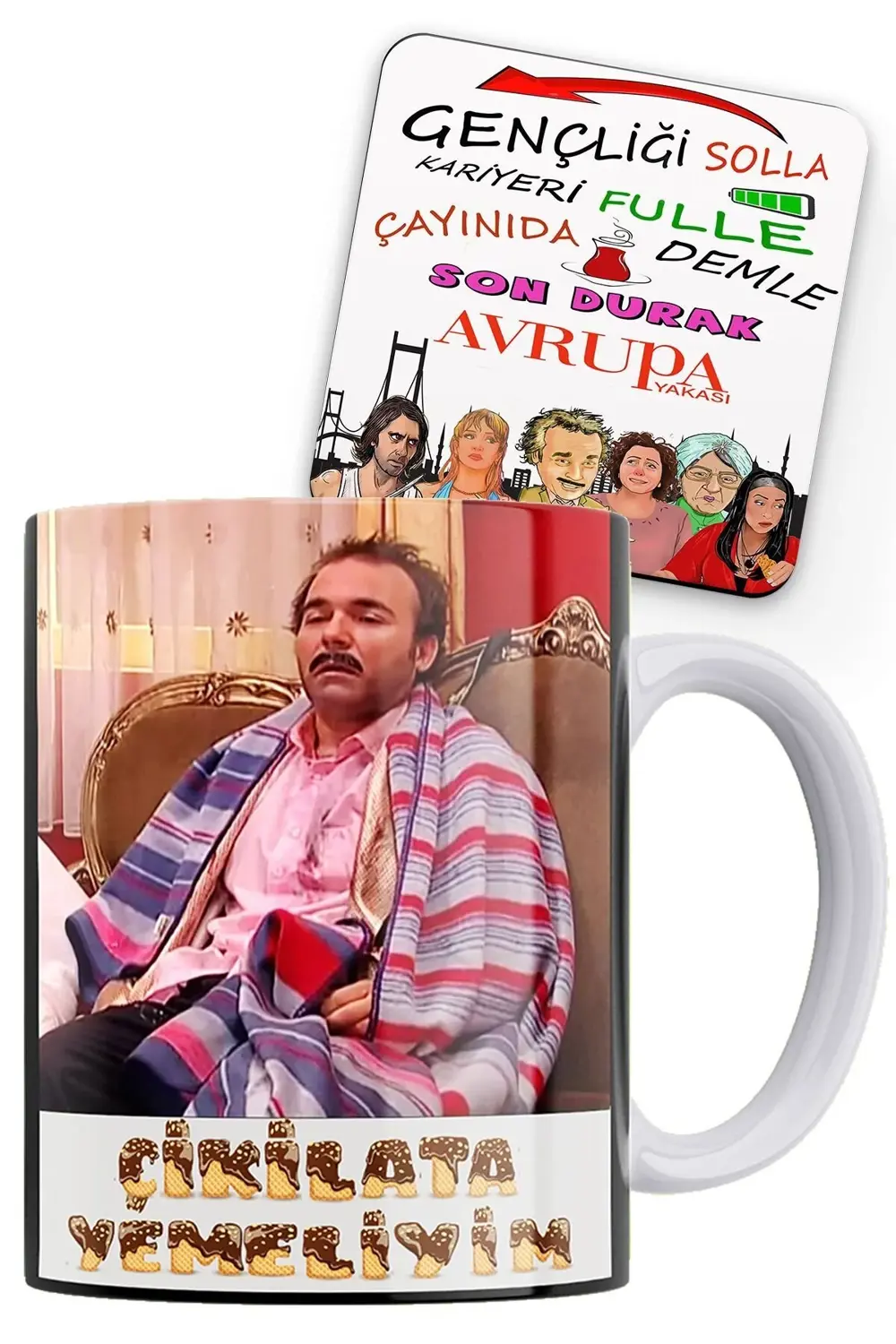 Avrupa Yakası Serisi Burhan Altıntop Çikilata Baskılı Porselen Ku