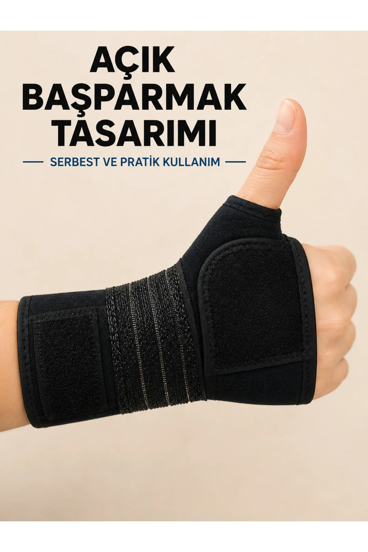 Avuç İçi Destekli El Bilekliği Metal Destekli Ayarlanabilir Bilek Ateli Avuç İçi Destekli El Bilekliği Metal Destekli Ayarlanabilir Bilek Ateli