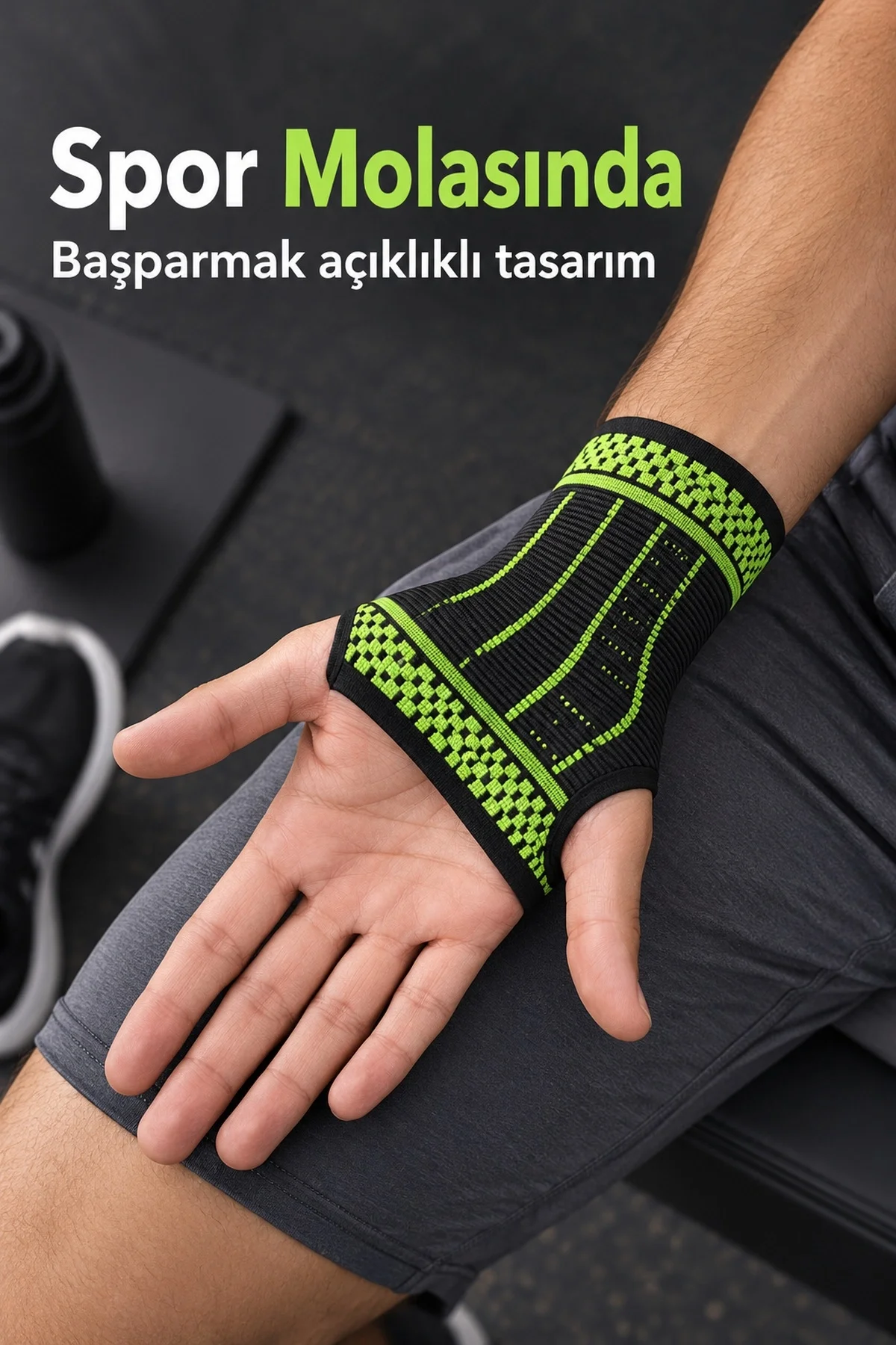 Avuç İçini ve Bileği Saran Örgü Sporcu Bilekliği Avuç İçini ve Bileği Saran Örgü Sporcu Bilekliği