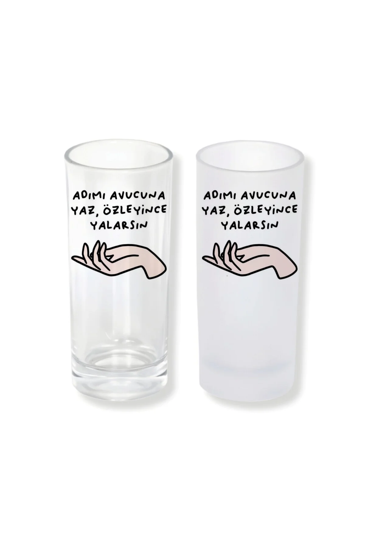 Avucunu Yala Buzlu / Buzsuz Seçenekli Rakı Bardağı – 1 Adet Şık S