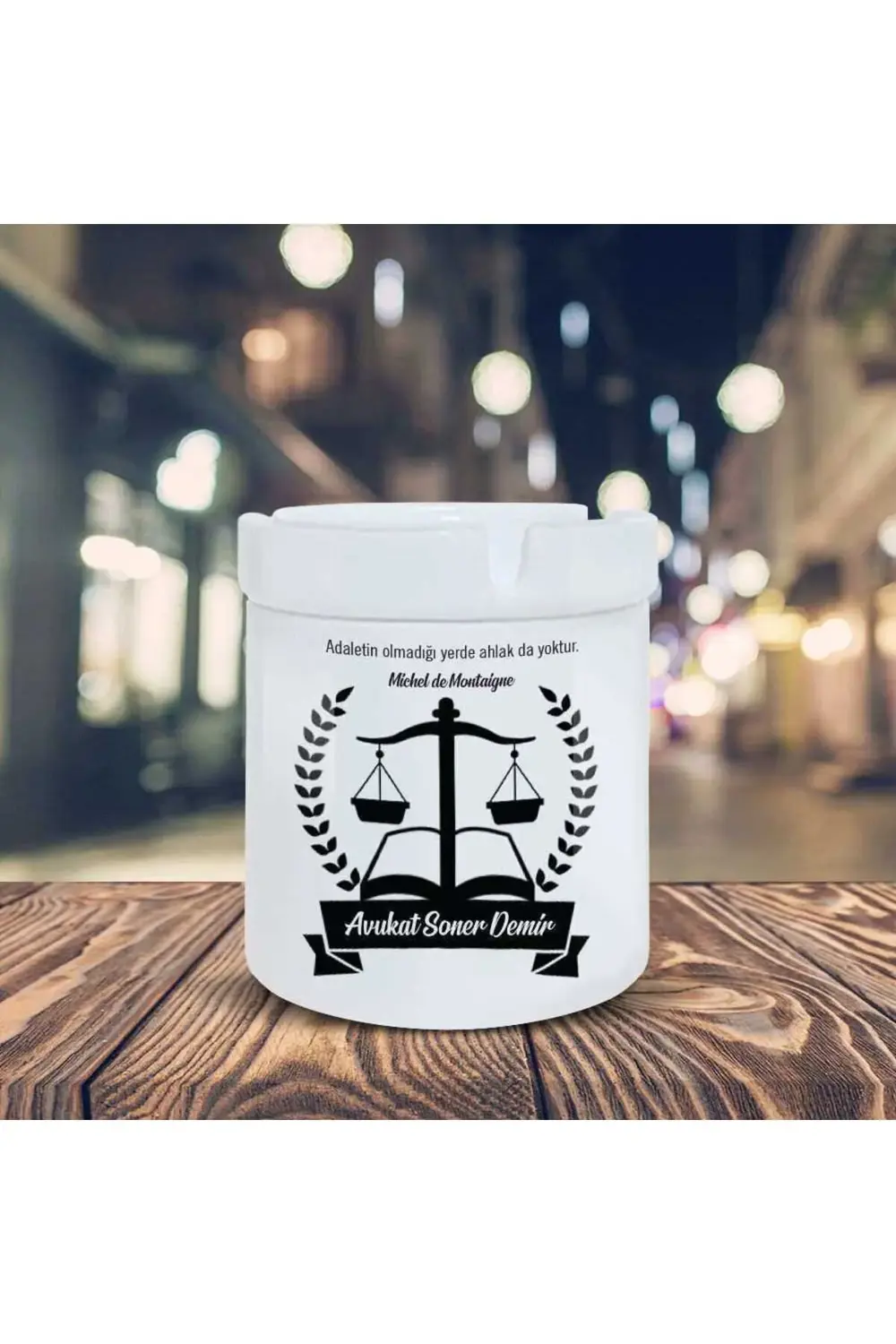 Avukat Külllük - Kişiye Özel Isim Baskılı Hediyelik Kül Tablası