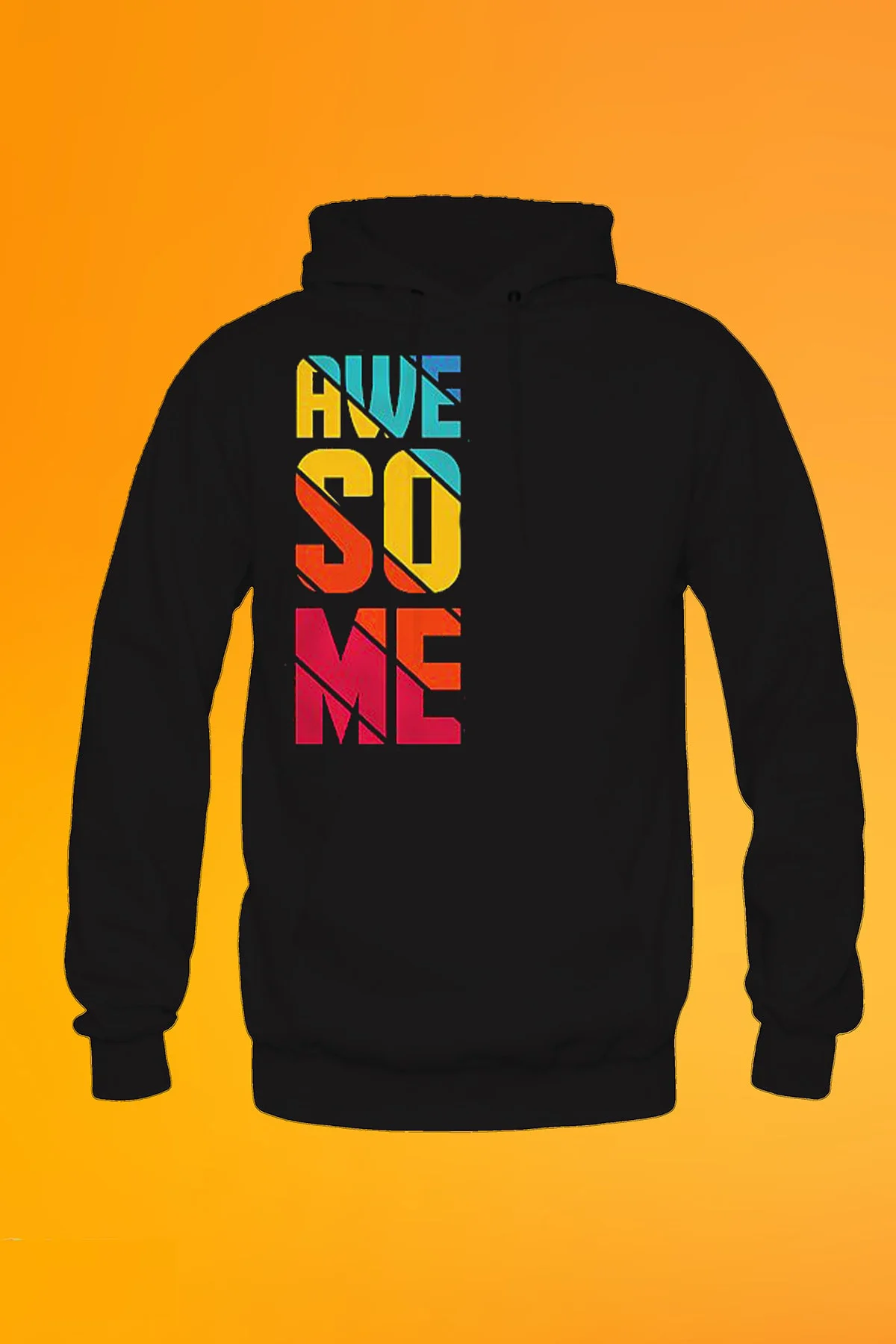 Awesome Süper Baskılı Siyah Erkek Kapşonlu Fermuarsız Sweatshirt Hoodie Awesome Süper Baskılı Siyah Erkek Kapşonlu Fermuarsız Sweatshirt Hoodie