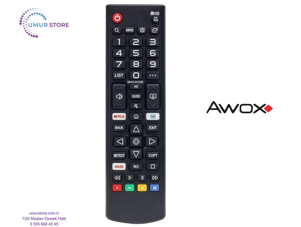 Awox 65A6500USWF Webos Smart Televizyon Kumandası-Mikrofonsuz