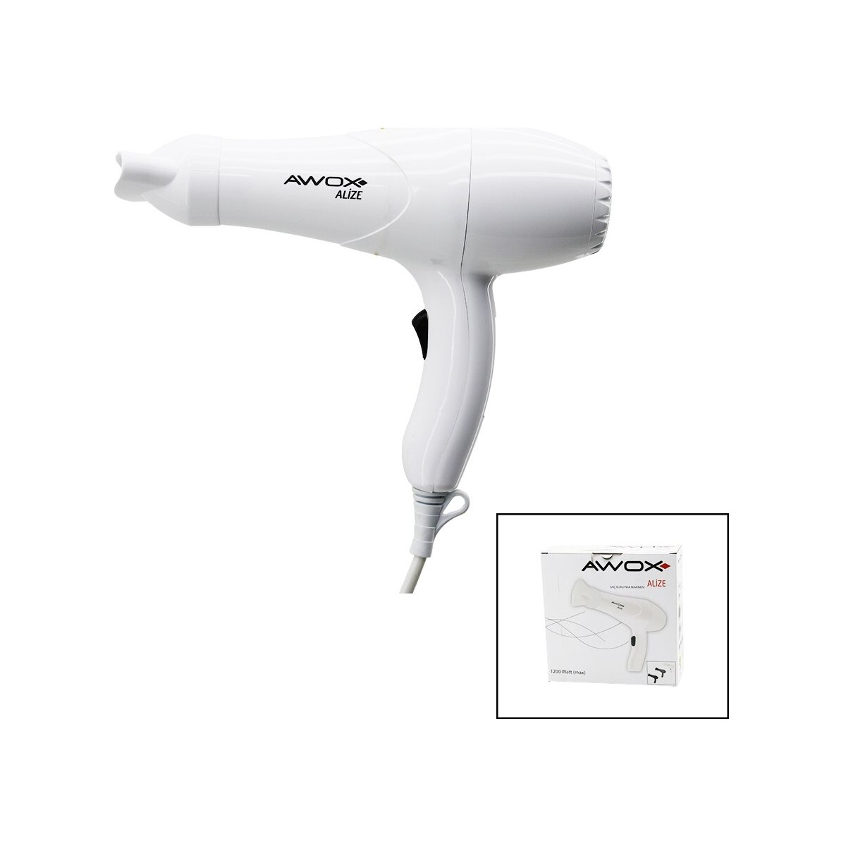 Awox  Alize Beyaz Saç Kurutma - Fön Makinesi + Dar Şekillendirici 