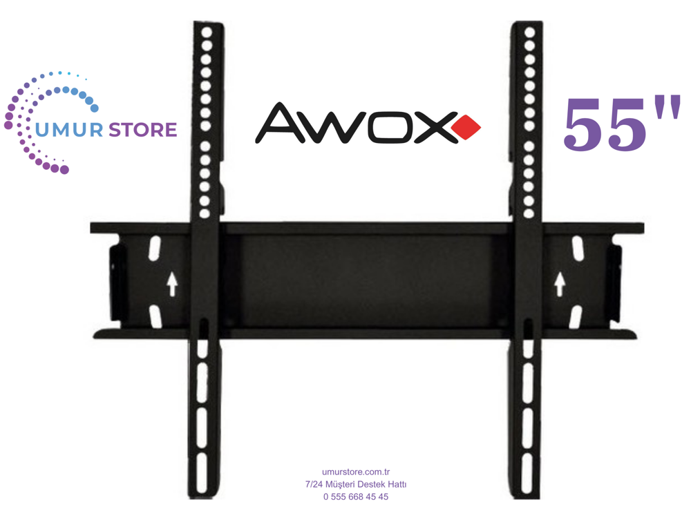 AWOX B225500 55" 139 Ekran Uyumlu Lcd Led TV Sabit Duvar Askı Apa AWOX B225500 55" 139 Ekran Uyumlu Lcd Led TV Sabit Duvar Askı Apa