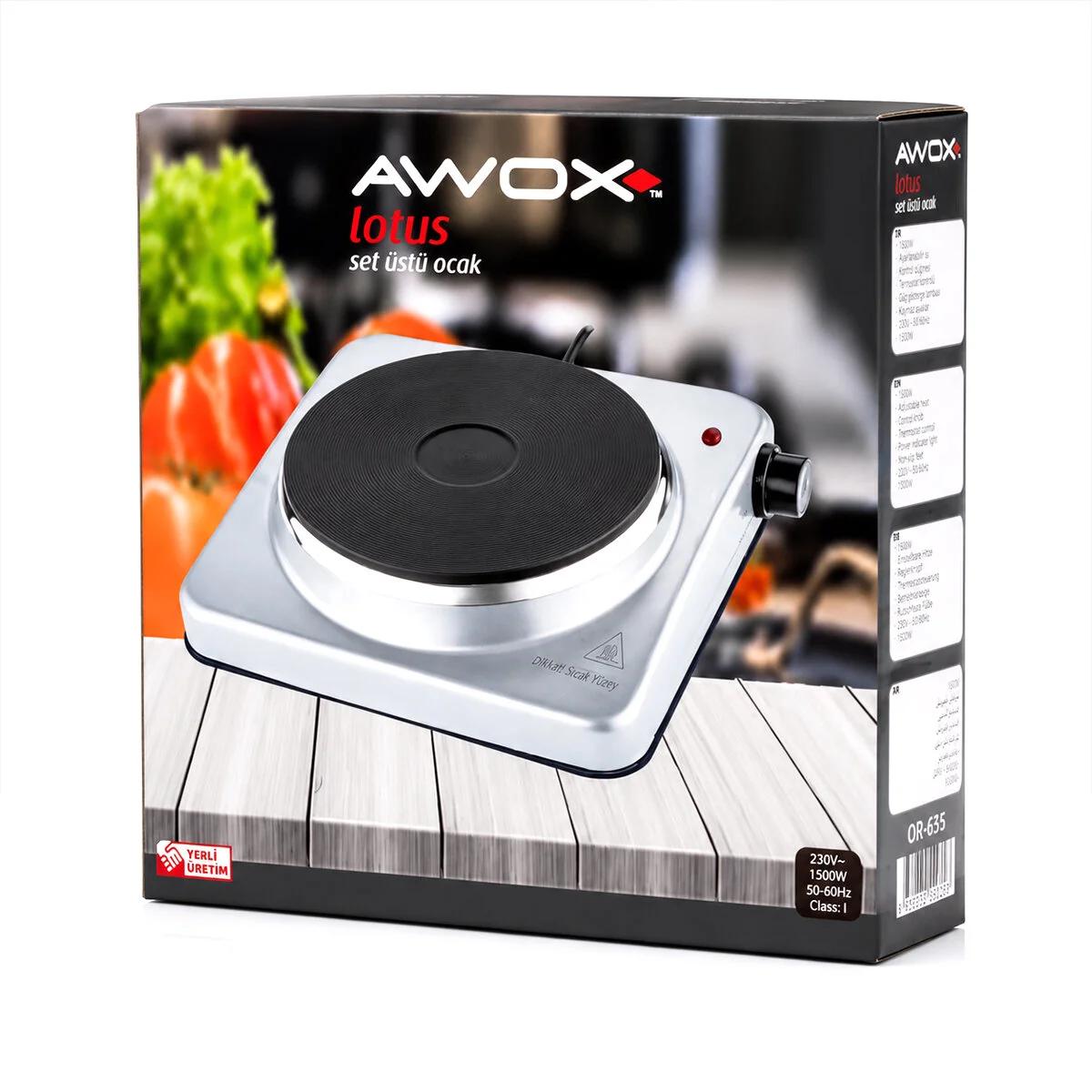 Awox Lotus Tek Gözlü Elektrikli Ocak Plate 185MM.1500W Fiyatı, Yorumları ve Özellikleri