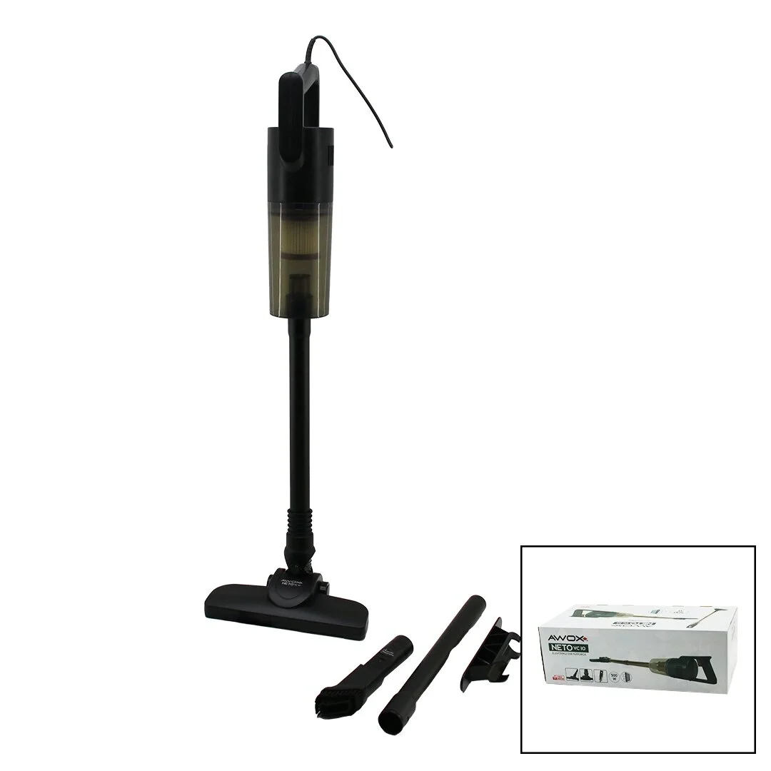 Awox Neto Vc-10 Siyah Metal Saplı Dik Elektrikli Süpürge 500w 5mt Kablosap=75+35=110cmhepa Filtre Bx40