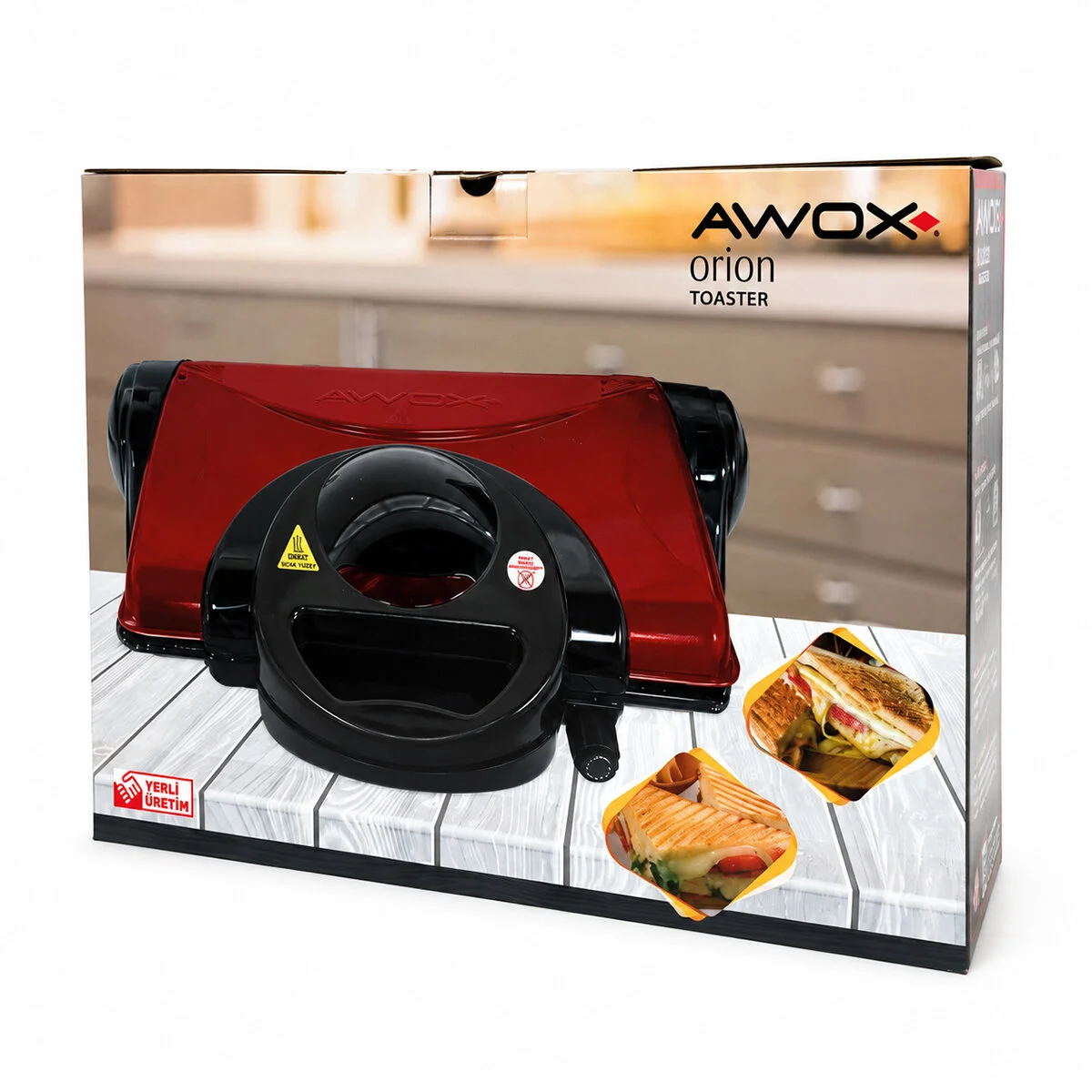 Awox Orion Kırmızı 8 Dilim Elektrikli Teflon Tost Makinesi - 180° Izgara 6 Kademe Isı Ayarı 1800W Fiyatı, Yorumları ve Özellikleri