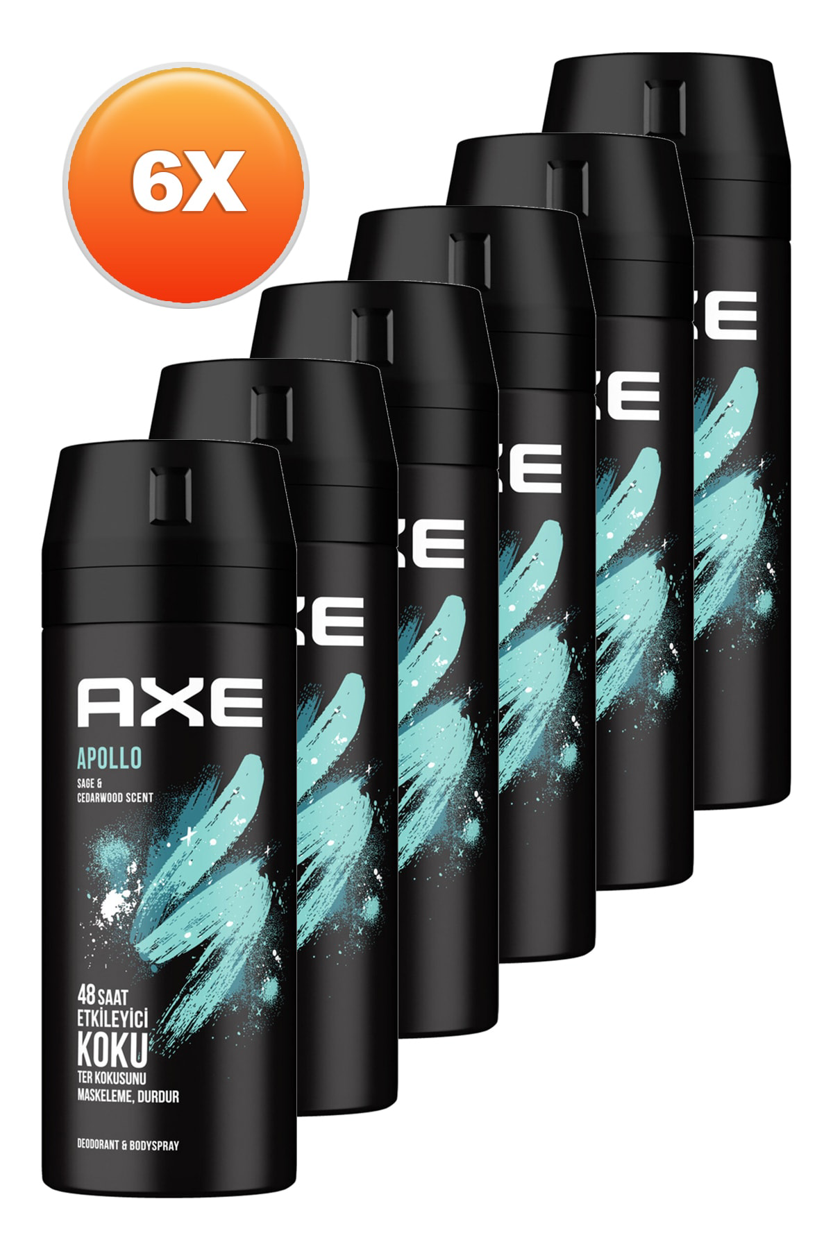 Axe Apollo Erkek Deodorant 150 ml 6'lı Set Axe Apollo Erkek Deodorant 150 ml 6'lı Set