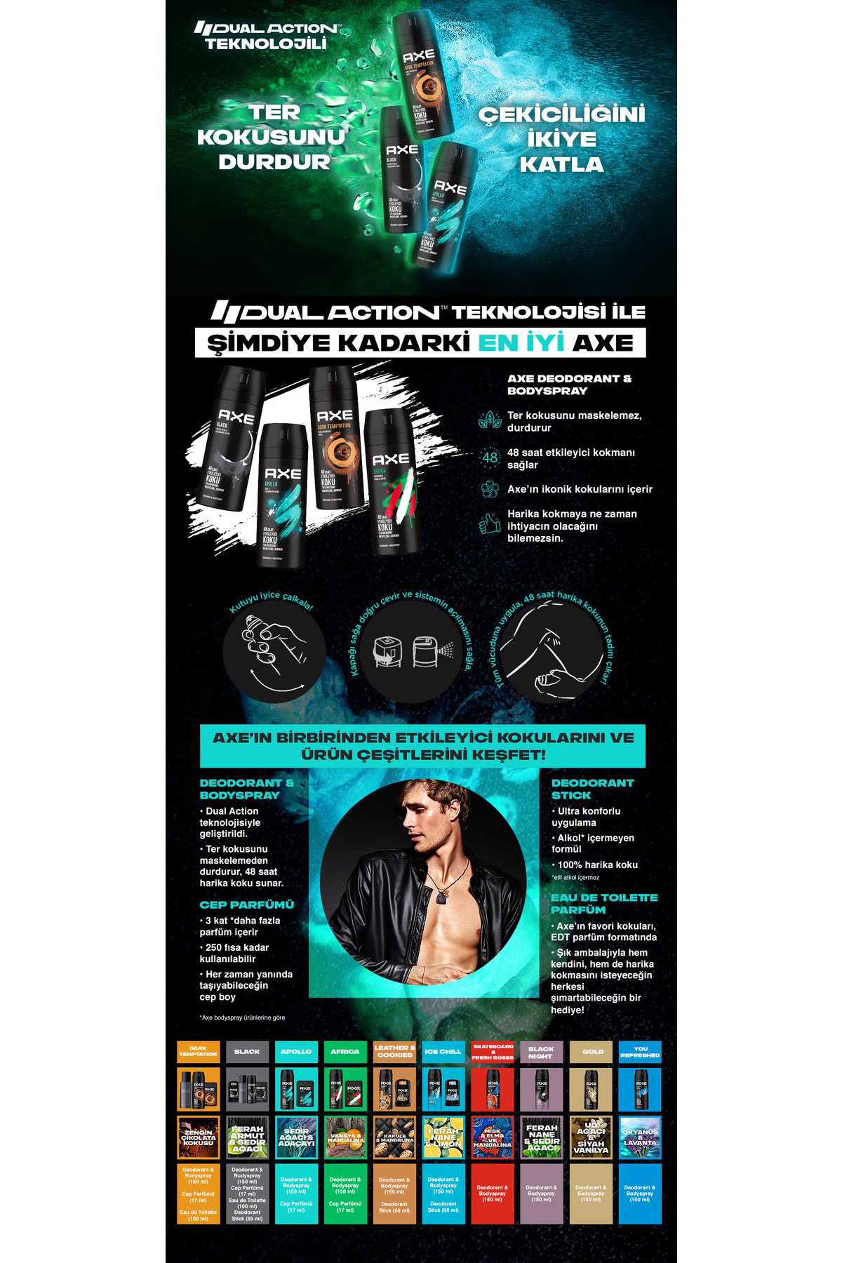 Axe Apollo Erkek Sprey Deodorant 150 Ml (2 Adet) Axe Apollo Erkek Sprey Deodorant 150 Ml (2 Adet)
