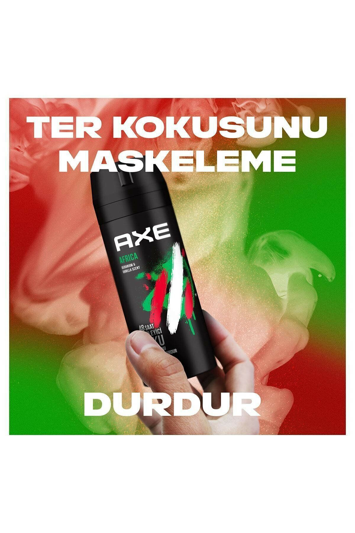 Axe erkek Sprey Deodorant Africa 48 Saat Etkileyici Koku 150 ml X