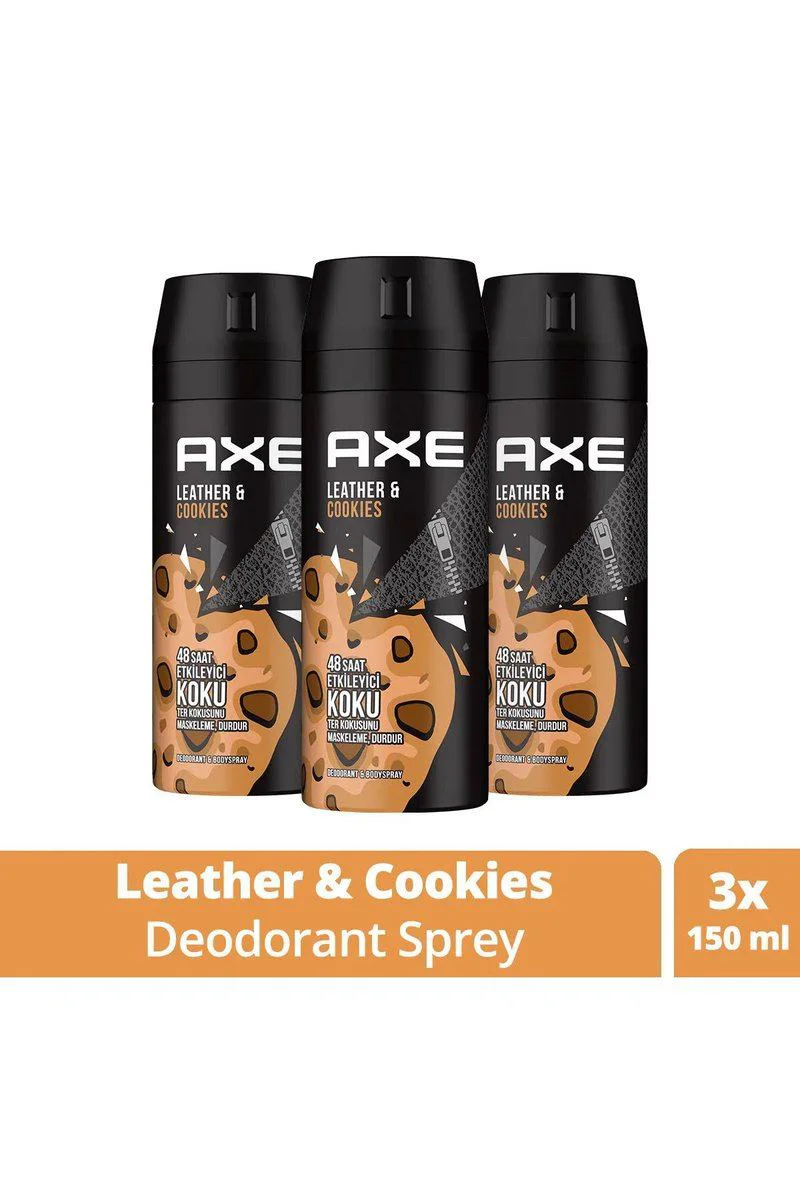 Axe Leather & Cookies 3'lü Erkek Deodorant Spreyi - 48 Saat Etkileyici Koku Fiyatı, Yorumları ve Özellikleri