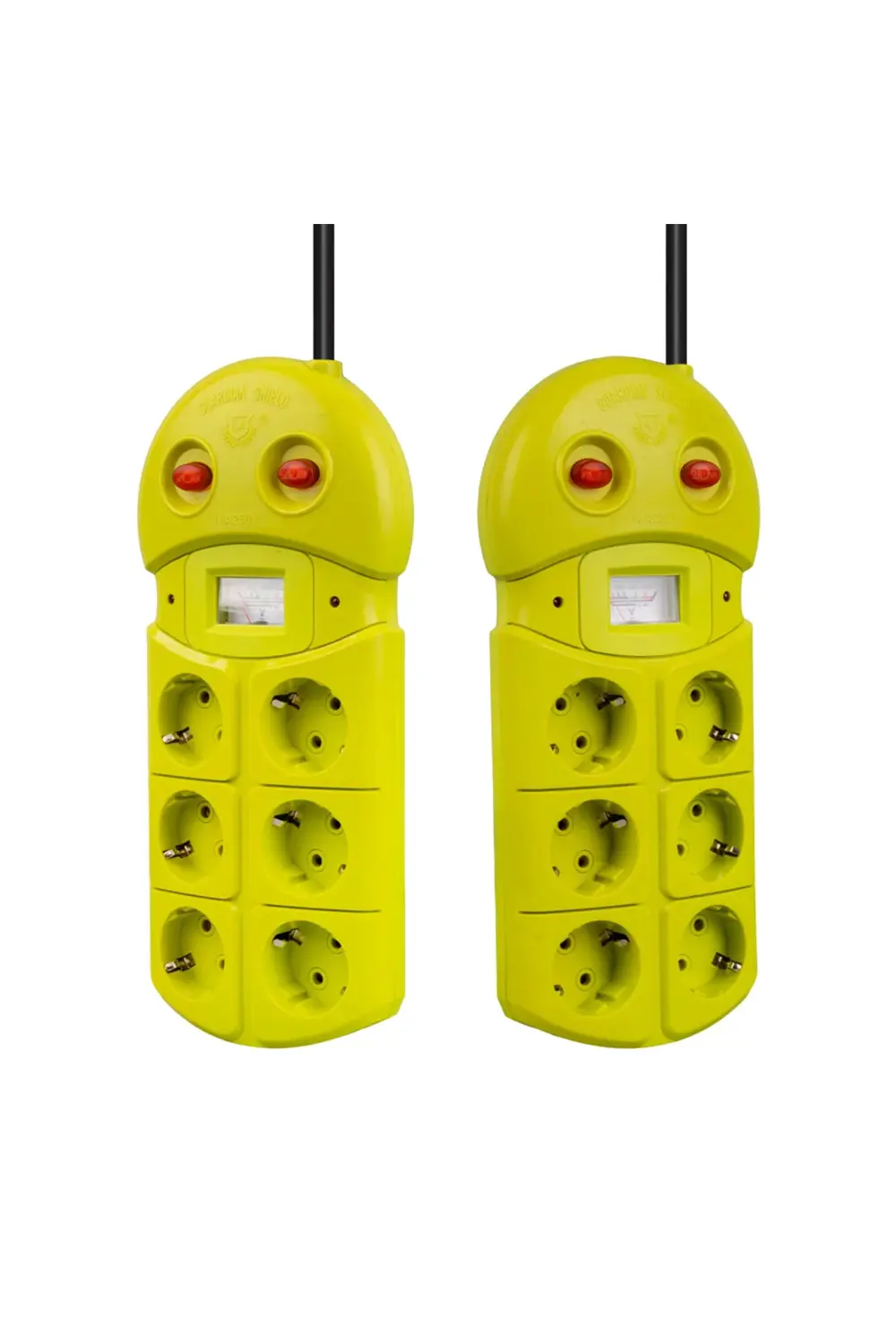 Axe Tolls Voltaj Göstergeli Çocuk Korumalı Yeşil Renkli Grup Priz