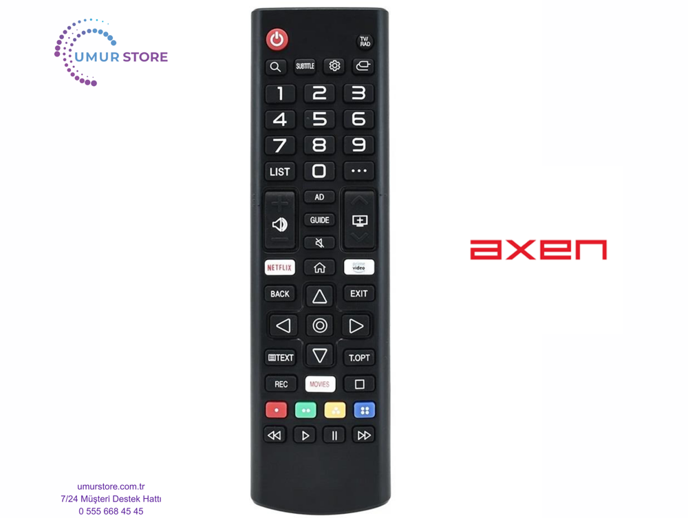 Axen AX50FIL243 Smart Televizyon Kumandası-Mikrofonsuz Axen AX50FIL243 Smart Televizyon Kumandası-Mikrofonsuz