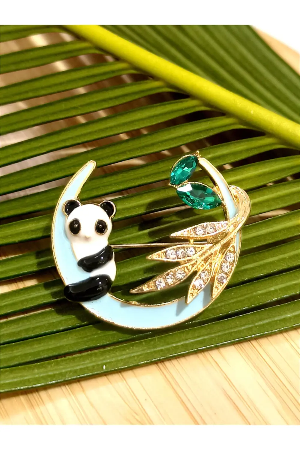 Ay Ayıcık Çiçek Figürlü Broş