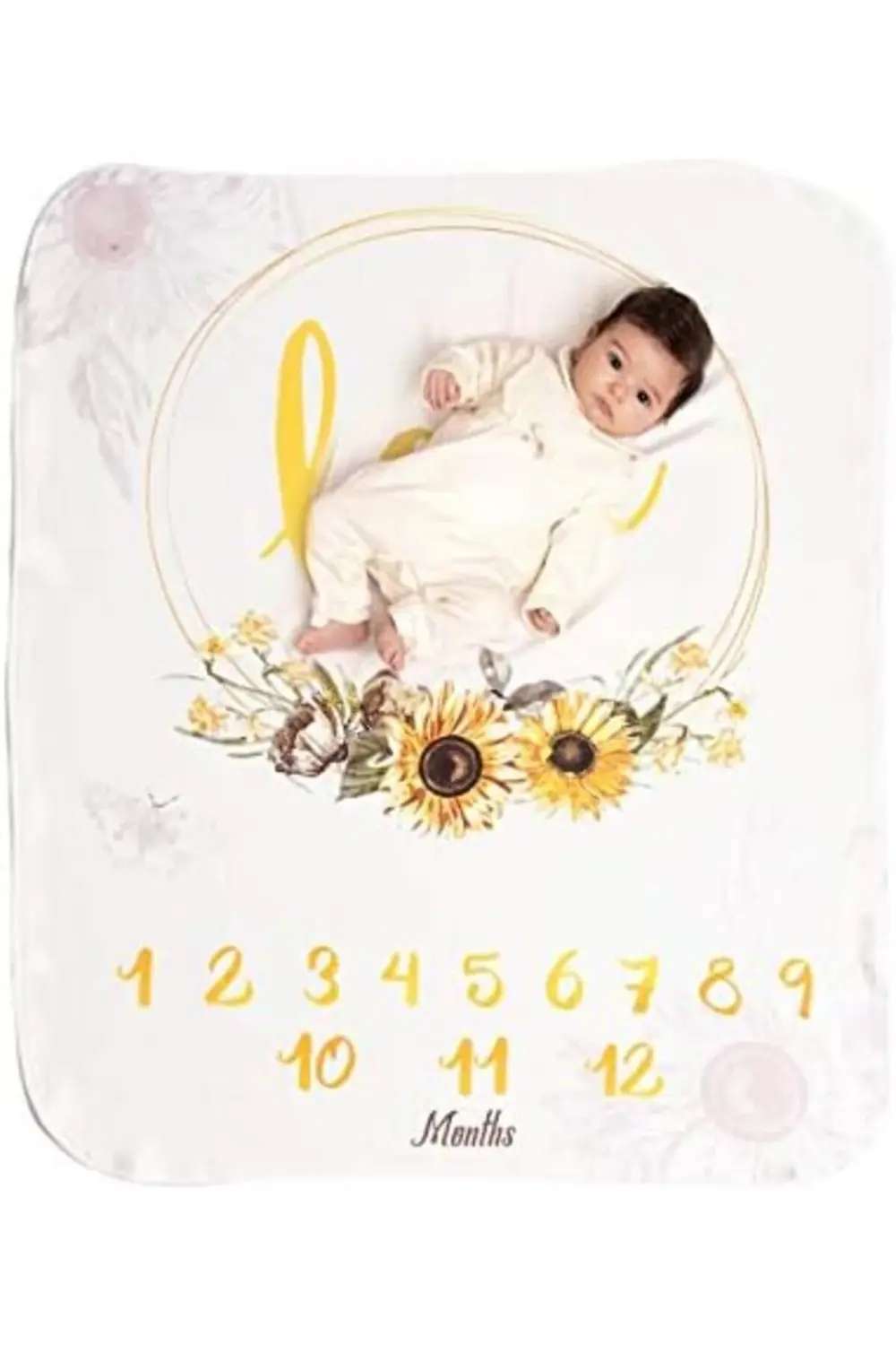 Ay Çiçeği Yeni Doğum Hediyesi Fotoğraf Battaniyesi 1190698