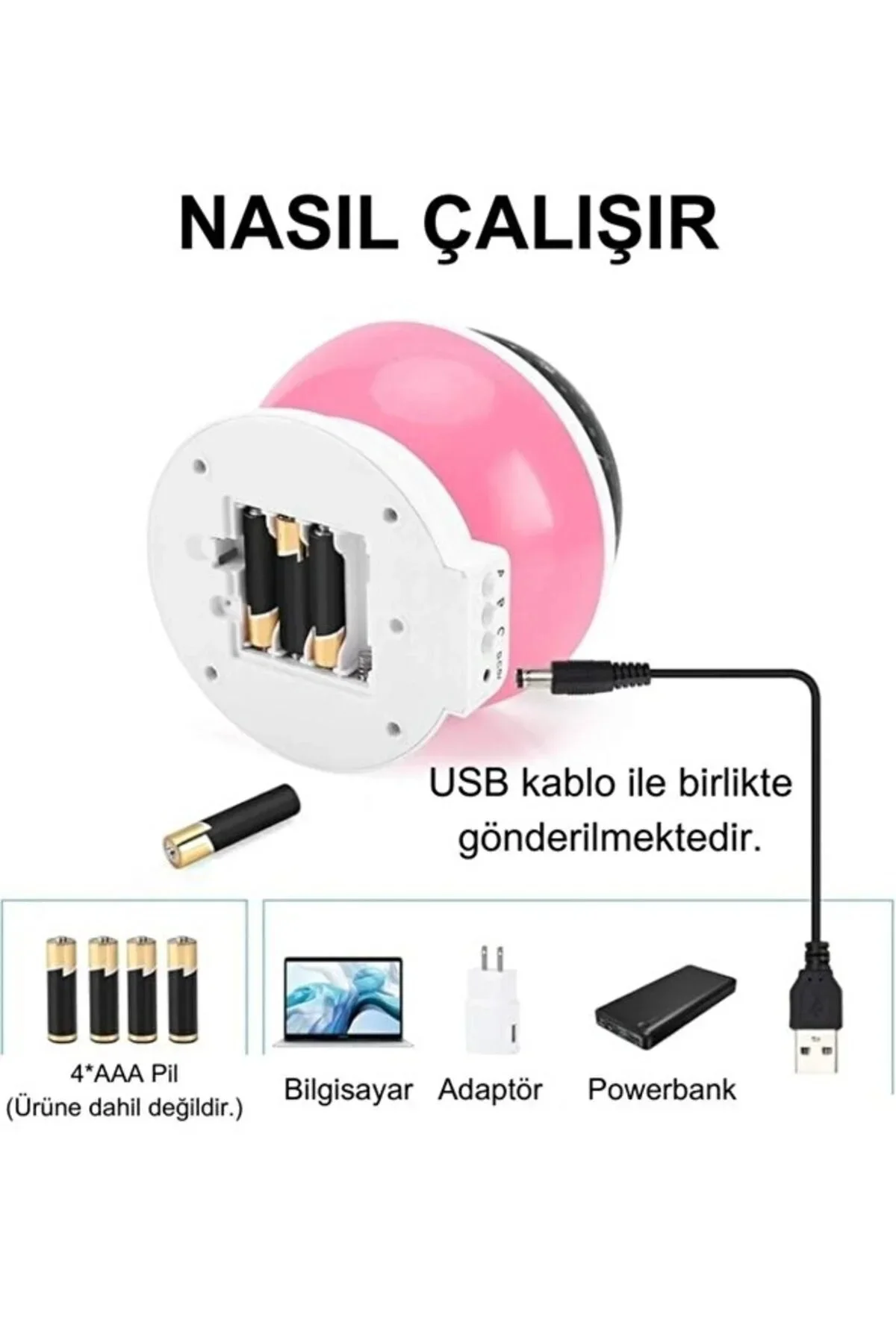 Ay ve Yıldızlı Gökyüzü Yansıtmalı Dönen Projeksiyon Gece Lambası- Çocuk Bebek Odası Pembe Ay ve Yıldızlı Gökyüzü Yansıtmalı Dönen Projeksiyon Gece Lambası- Çocuk Bebek Odası Pembe