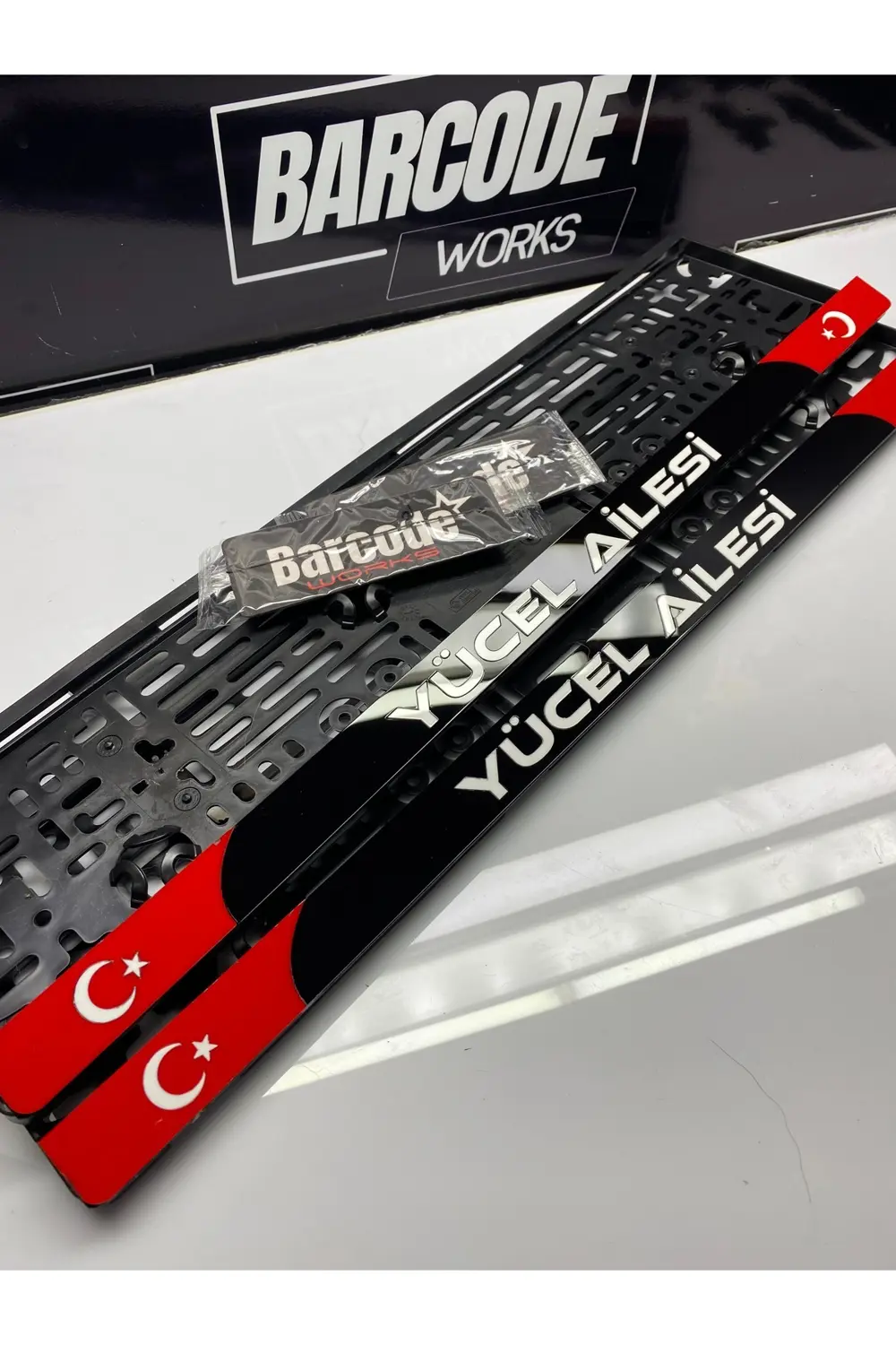 Ay Yıldız Türk Bayraklı Takmatik Plakalık Model Kişiye Özel