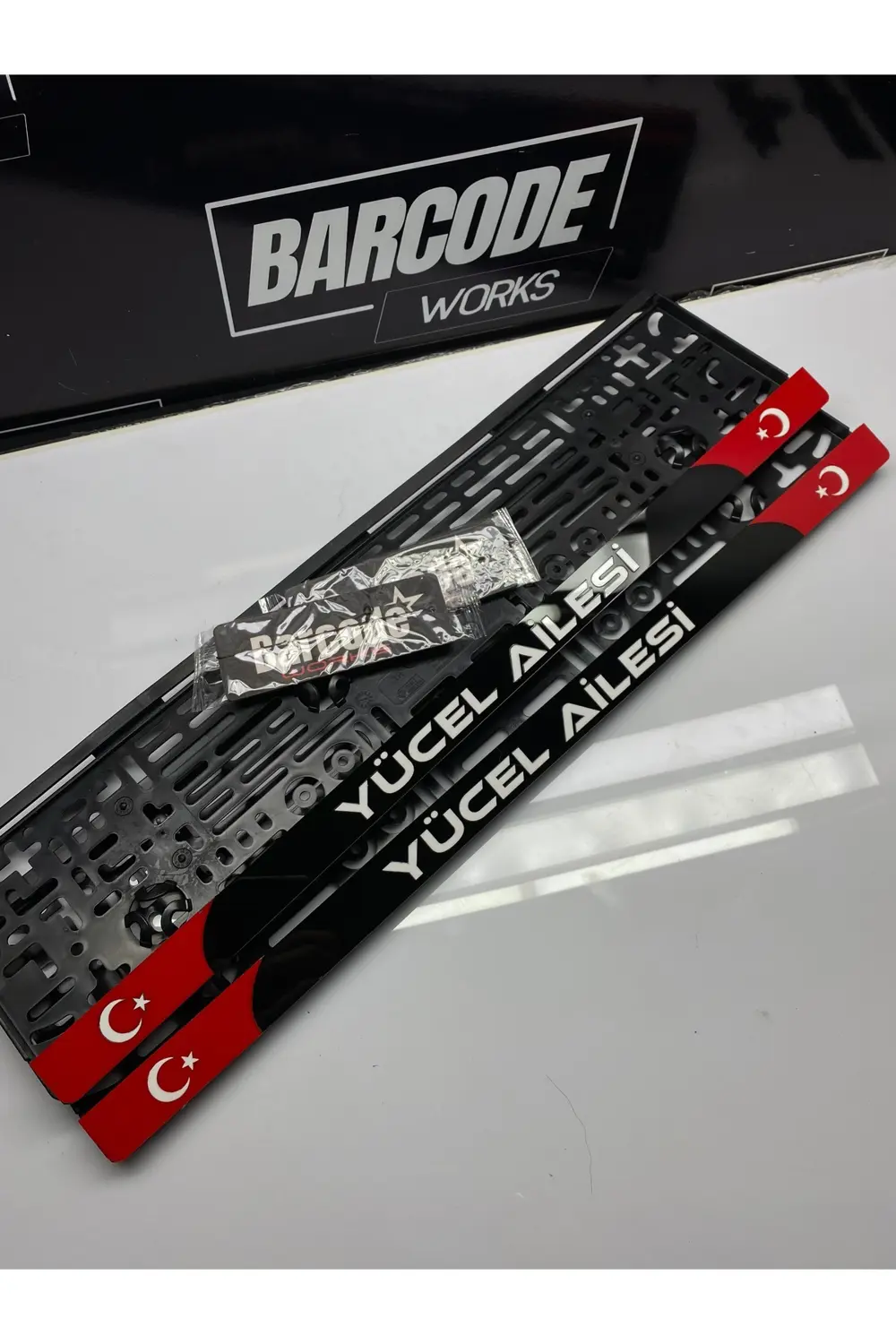 Ay Yıldız Türk Bayraklı Takmatik Plakalık Model Kişiye Özel