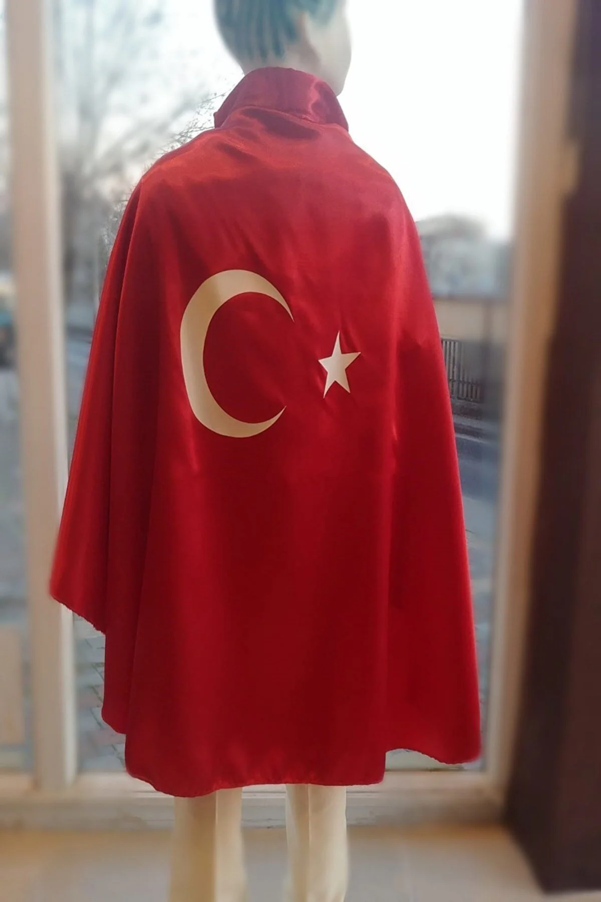 Ay Yıldızlı Türk Bayraklı Pelerin
