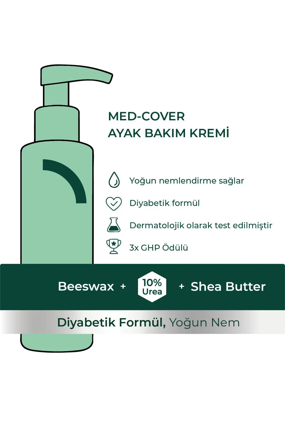 Ayak Bakım Kremi x 3 adet– Uyumlu & Hassas Ciltlere Özel (%10 Üre Ayak Bakım Kremi x 3 adet– Uyumlu & Hassas Ciltlere Özel (%10 Üre