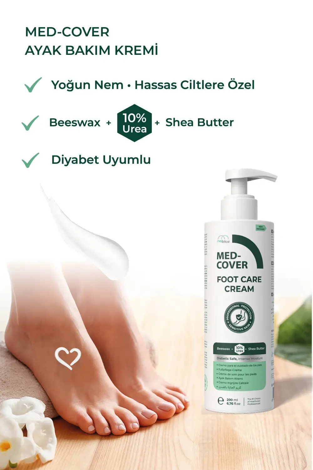 Ayak Bakım Kremi x 3 adet– Uyumlu & Hassas Ciltlere Özel (%10 Üre Ayak Bakım Kremi x 3 adet– Uyumlu & Hassas Ciltlere Özel (%10 Üre
