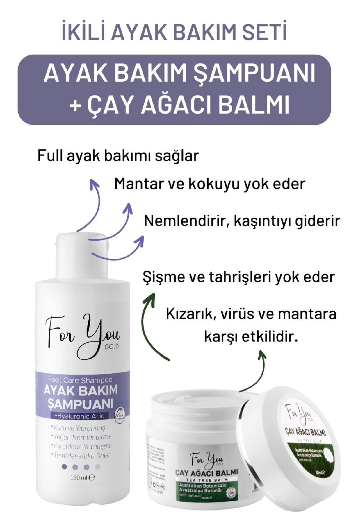 Ayak Bakım Şampuanı + Çay Ağacı Balmı (tırnak Mantarı-koku-kaşınt