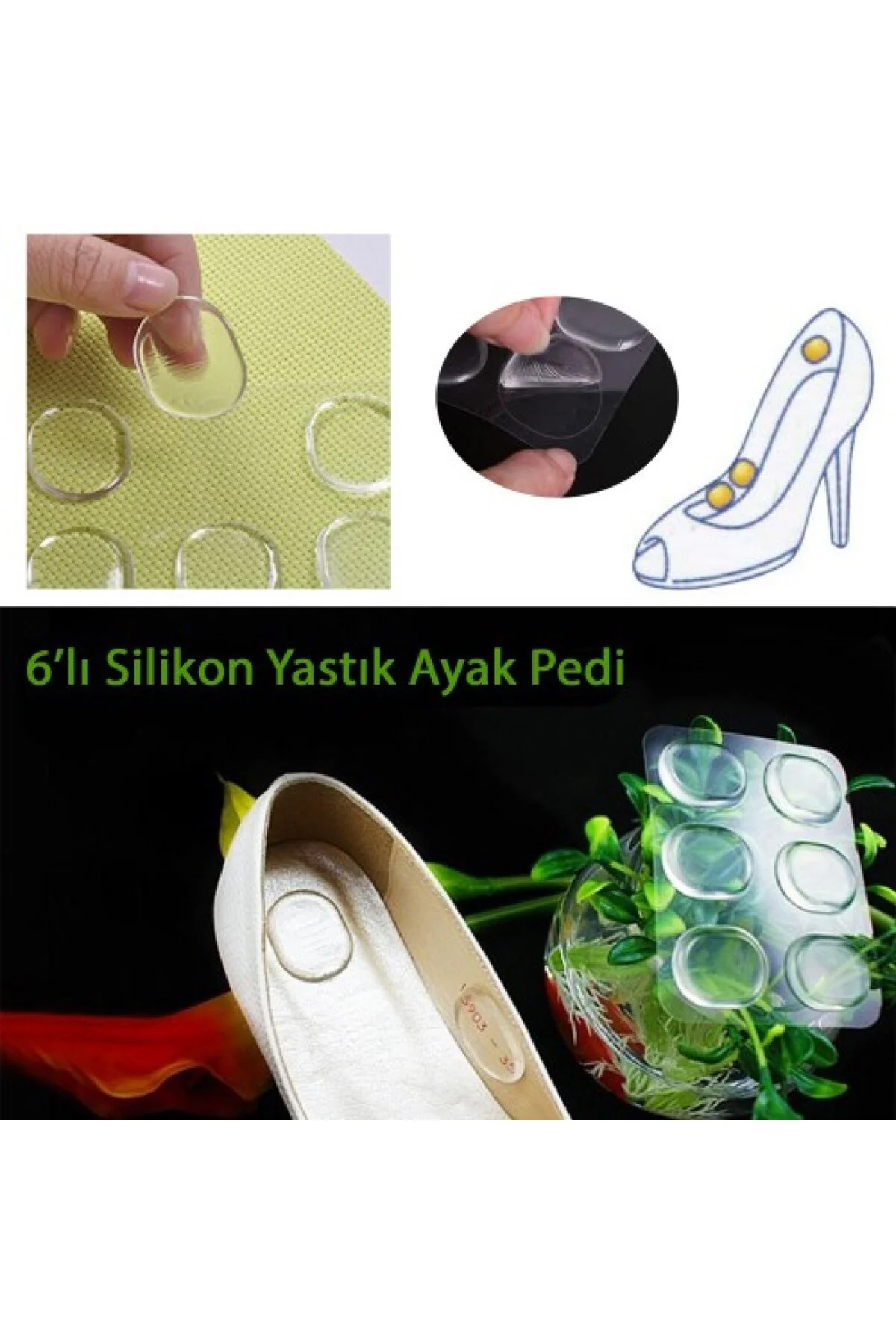 Ayak Nasır 6lı Ped - Ayak Vurma önleyici silikon ped Ayak Nasır 6lı Ped - Ayak Vurma önleyici silikon ped