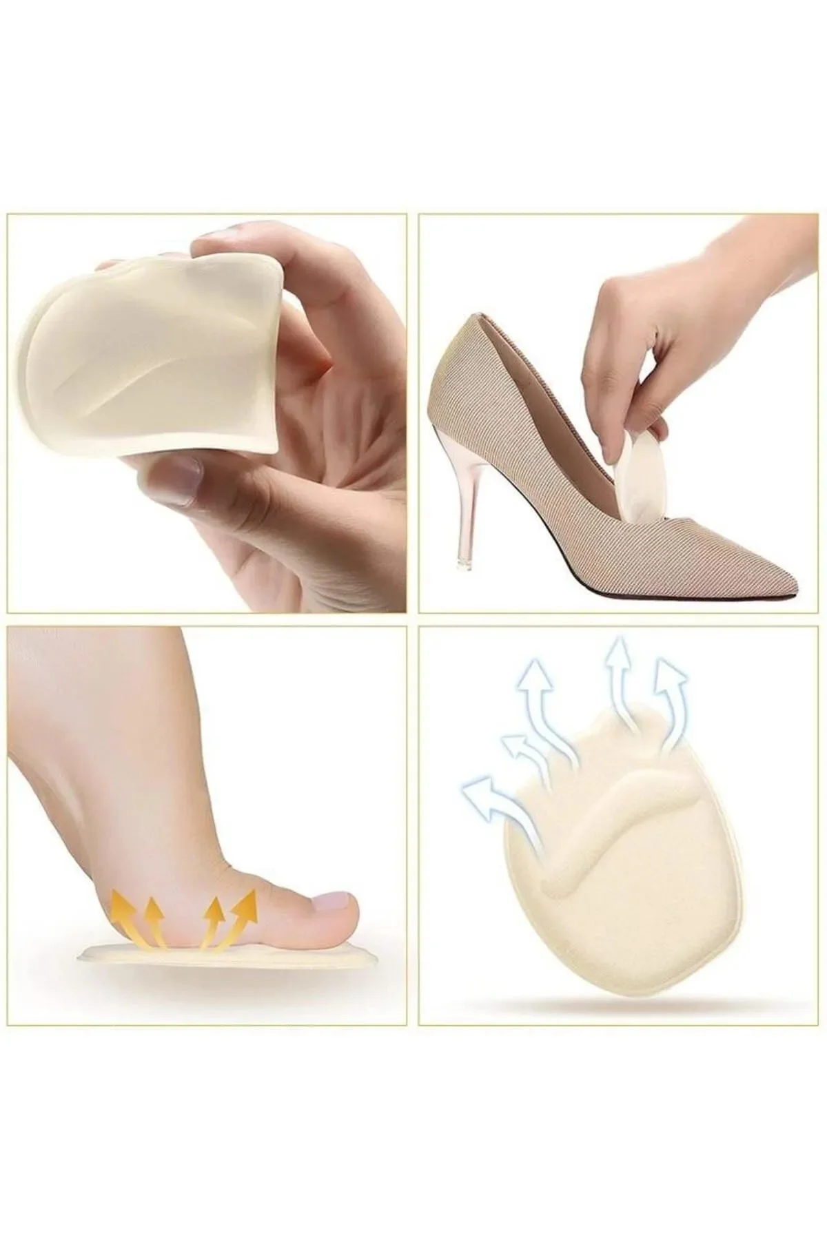 Ayak Parmak Koruyucu Ped – Topuklu Ayakkabı Için Destekleyici Sil