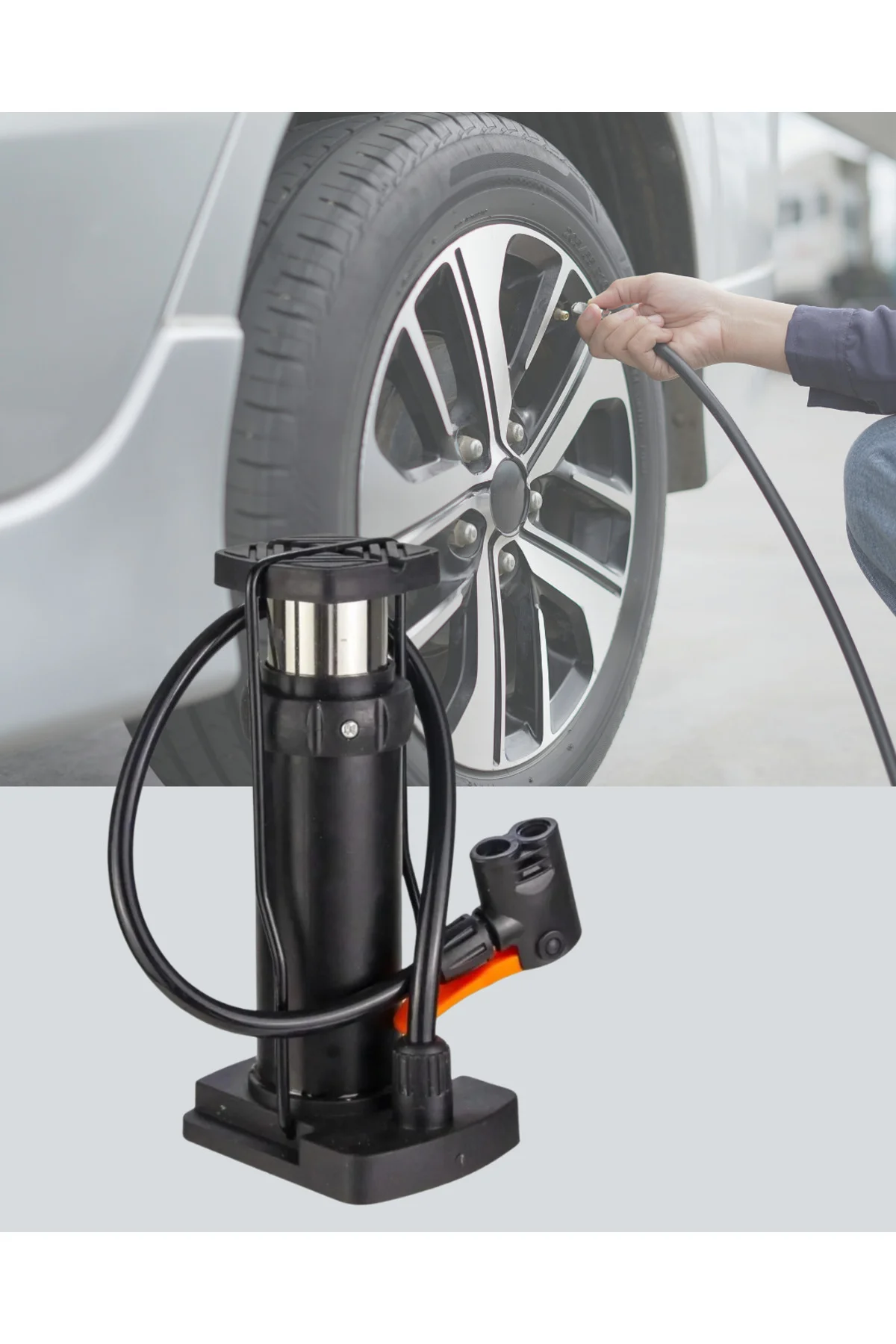 Ayak Pompası Otomobil Motosiklet Bisiklet Lastik Şişirme