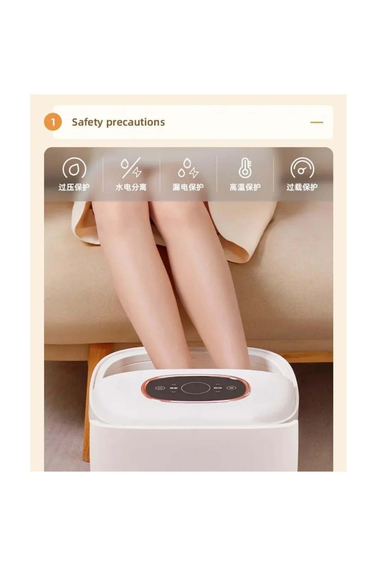 Ayak Spa ve Masaj Taşınabilir Katlanabilir Ayak Küveti Sabit Sıcaklık Kontrolü ve Ta