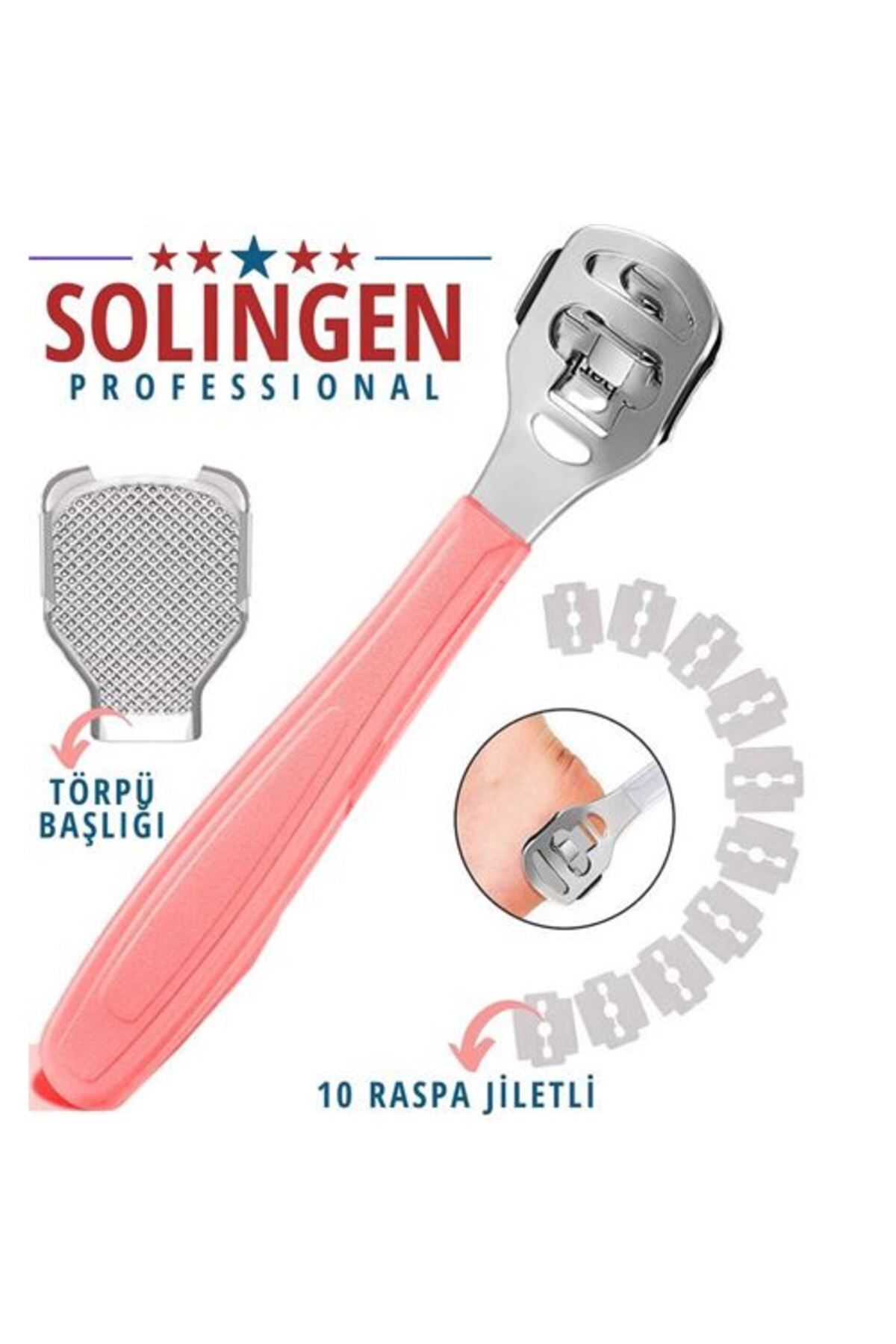 Ayak Taban Nasır Raspa Seti 10 Yedekli Solingen Profesyonel