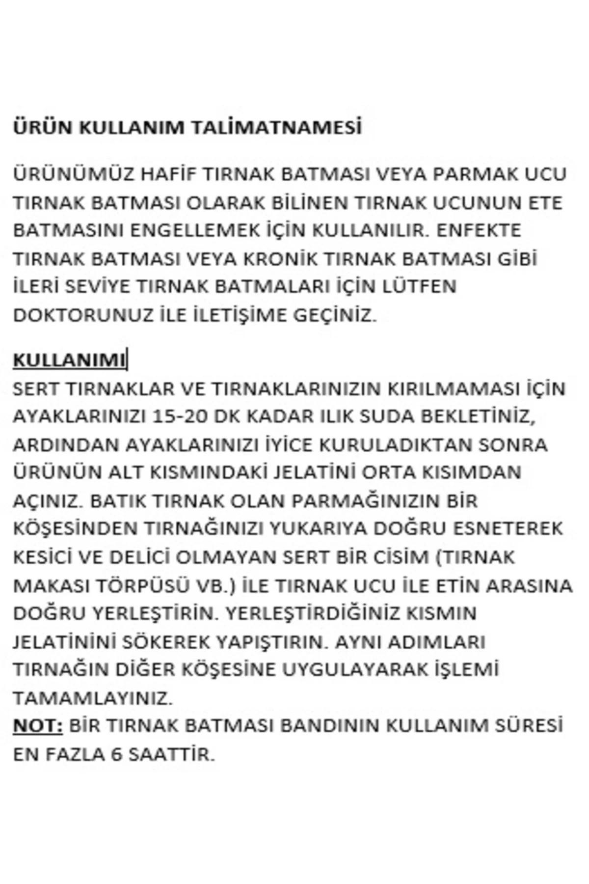 Ayak Tırnağı Düzeltme Bandı 10 adet