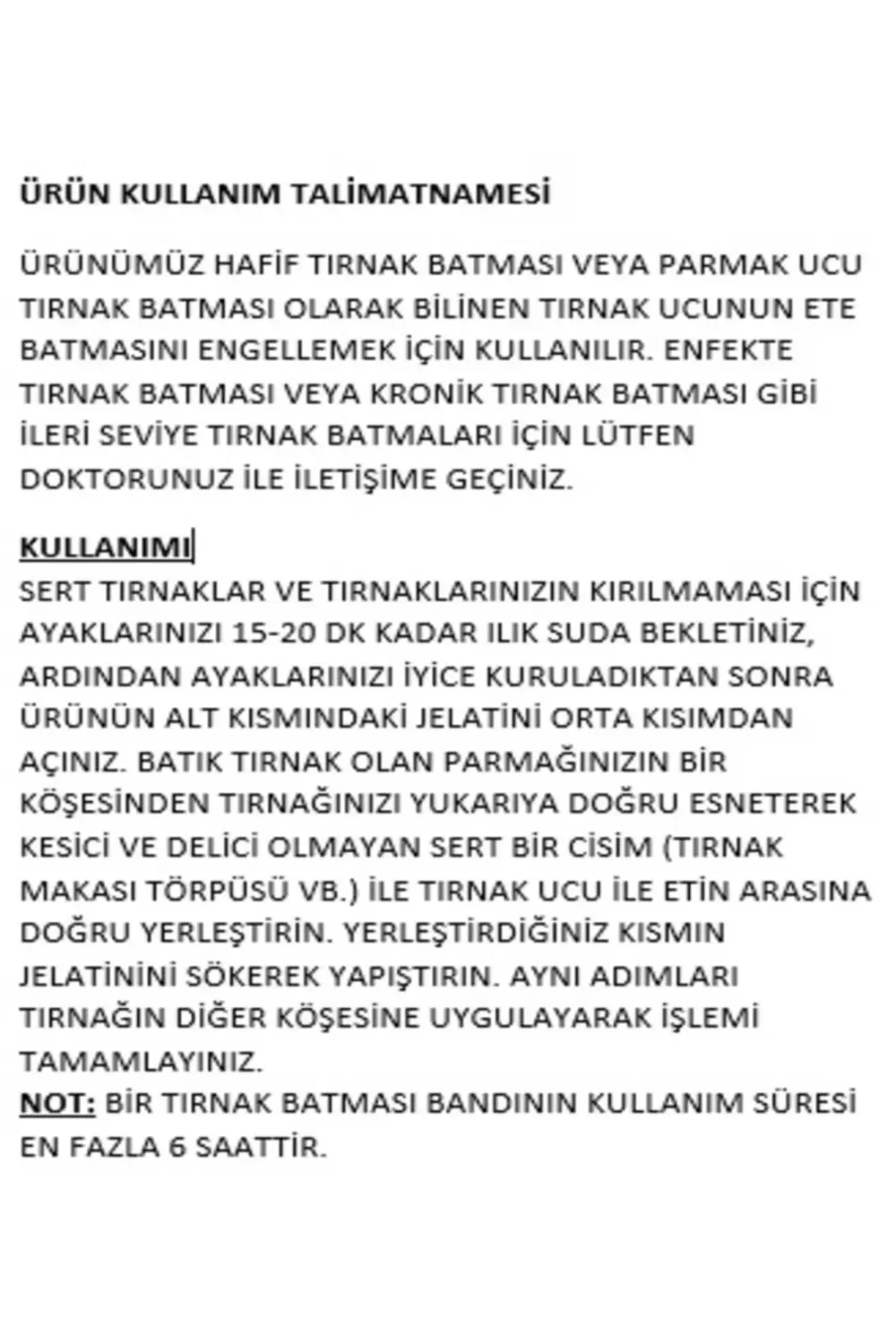 Ayak Tırnağı Düzeltme Bandı 10 adet