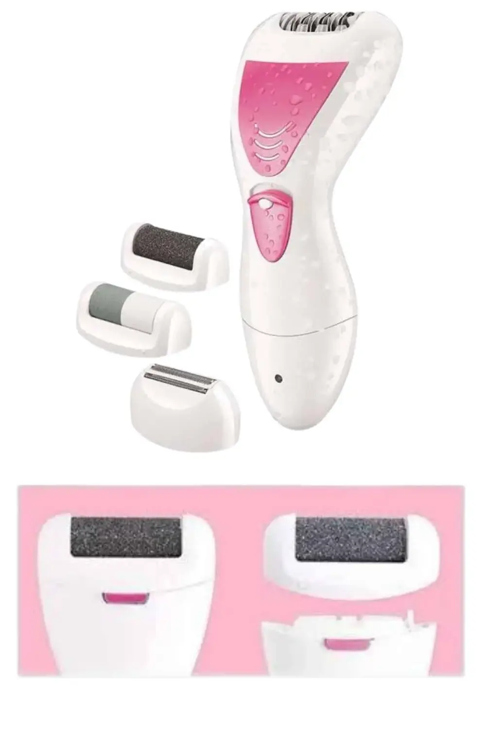 Ayak Törpü Başlıklı Epilatör Aleti 4 Başlıklı Taşınabilir Şarjlı