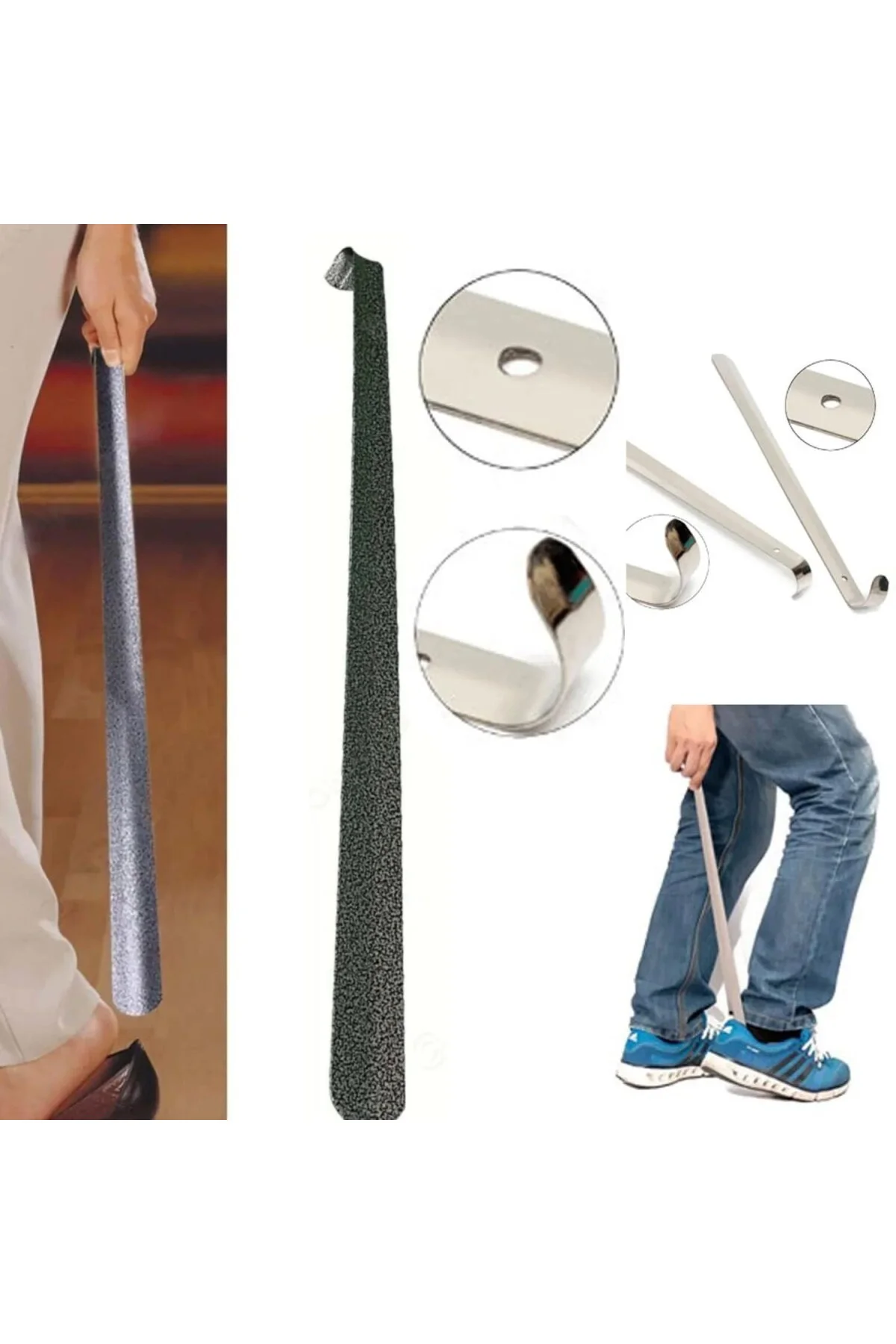 Ayakkabı Çekeceği Uzun/Kısa Renkli Plastik Metal Kerata Çekecek B
