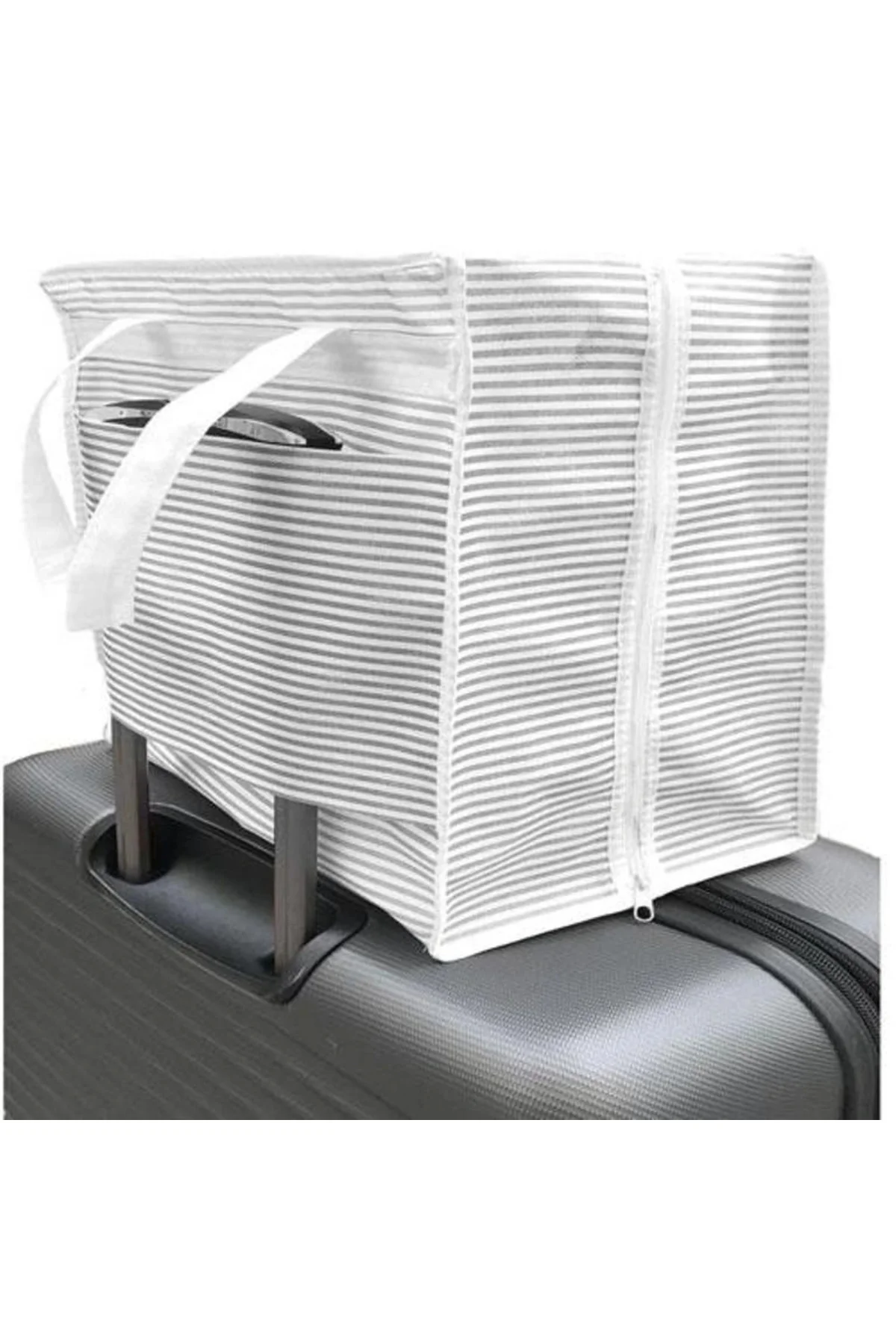 Ayakkabı Saklama Ve Taşıma Çantası (Çizgili Model) Shoe Tote Ayakkabı Saklama Ve Taşıma Çantası (Çizgili Model) Shoe Tote - Görsel 3