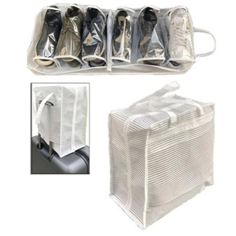 Ayakkabı Saklama Ve Taşıma Çantası (çizgili Model) Shoe Tote