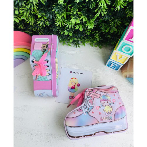 Ayakkabı Tasarımlı Kumbara Çocuk Kumbarası Kilitli Para Biriktirm Ayakkabı Tasarımlı Kumbara Çocuk Kumbarası Kilitli Para Biriktirm