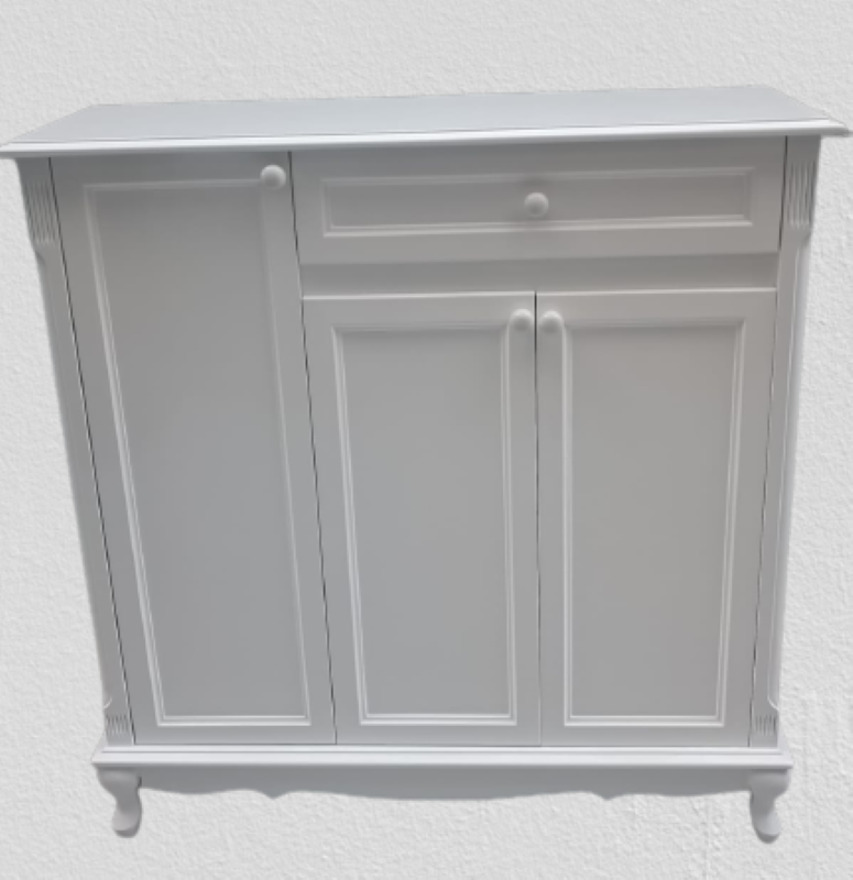 Ayakkabılık 12225 Klasik Kayın Avangart Aslan Ayak Parlak Beyaz 3