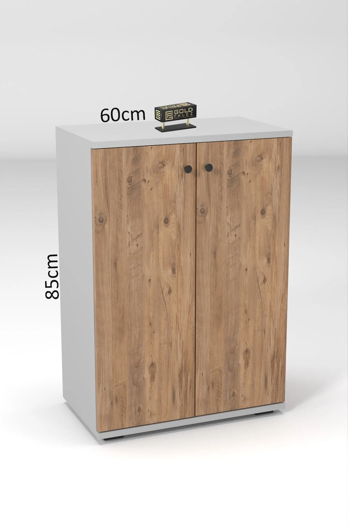 Ayakkabılık Çok Amaçlı Ayakkabı Dolabı 5 Raflı 2 Kapaklı Çam-beya