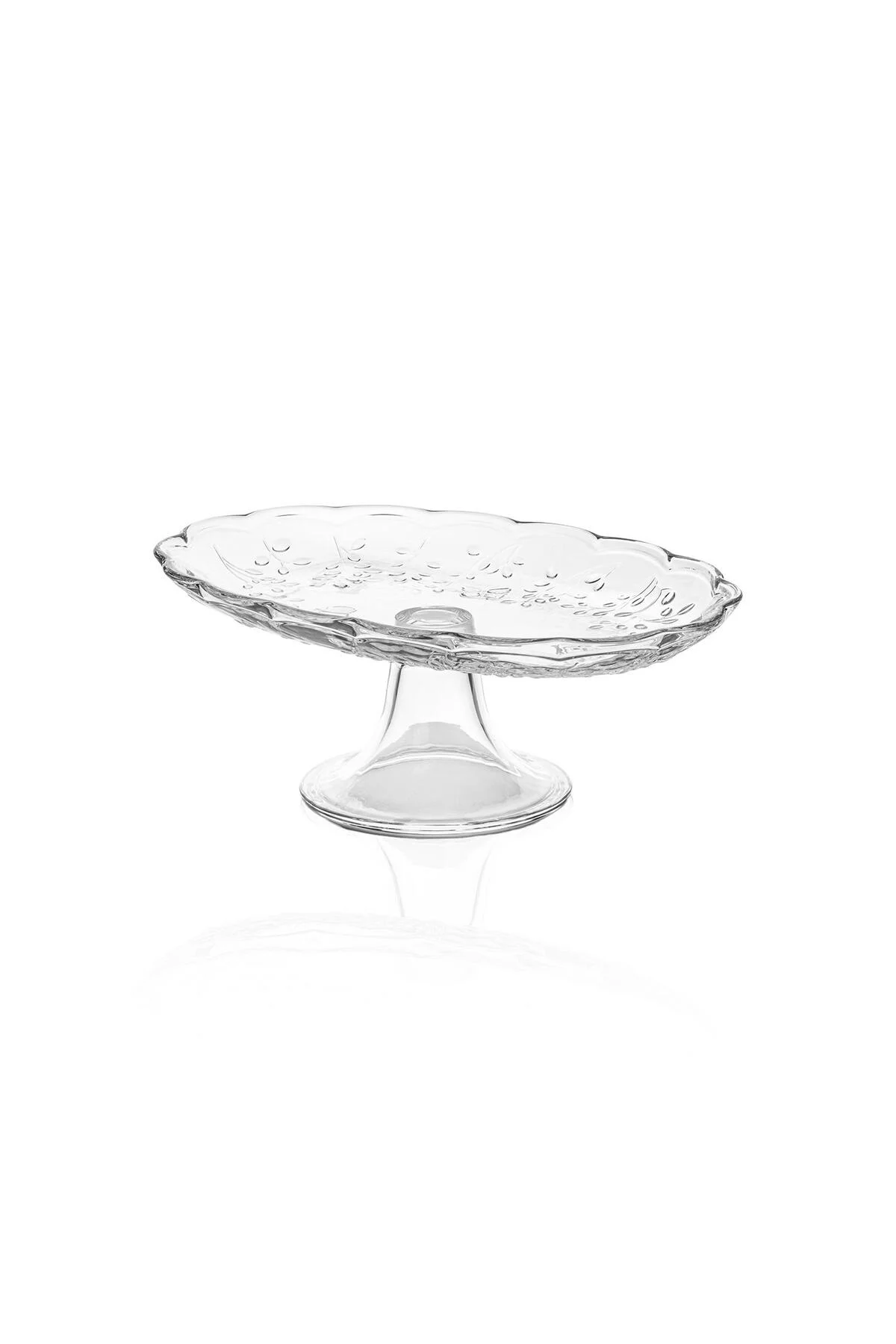 Ayaklı Cam Sunum Tabağı Oval 31x20x12 cm CAM0498