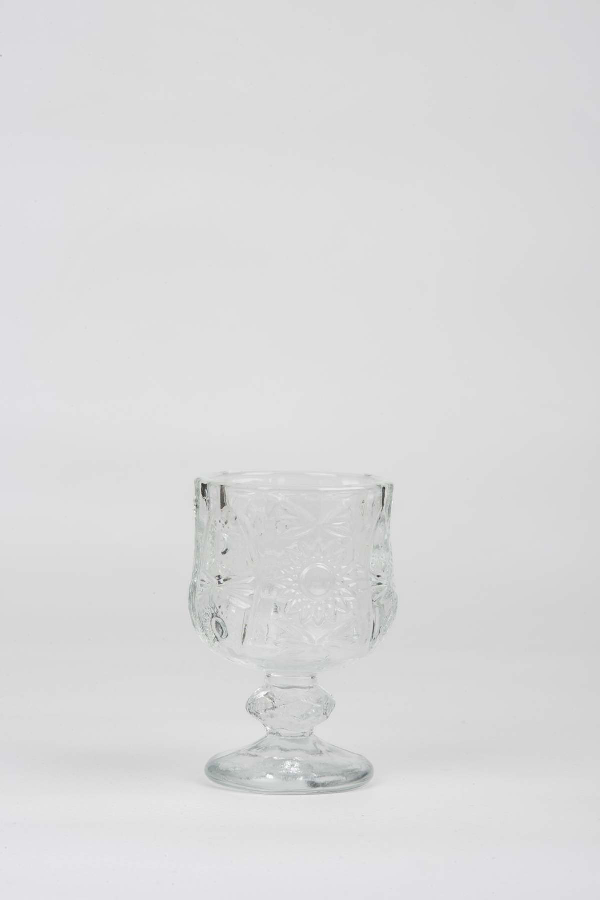 Ayaklı Kahve Yanı Bardağı Kristal Kesim Shot Bardak 7cm x 4 cm 6 