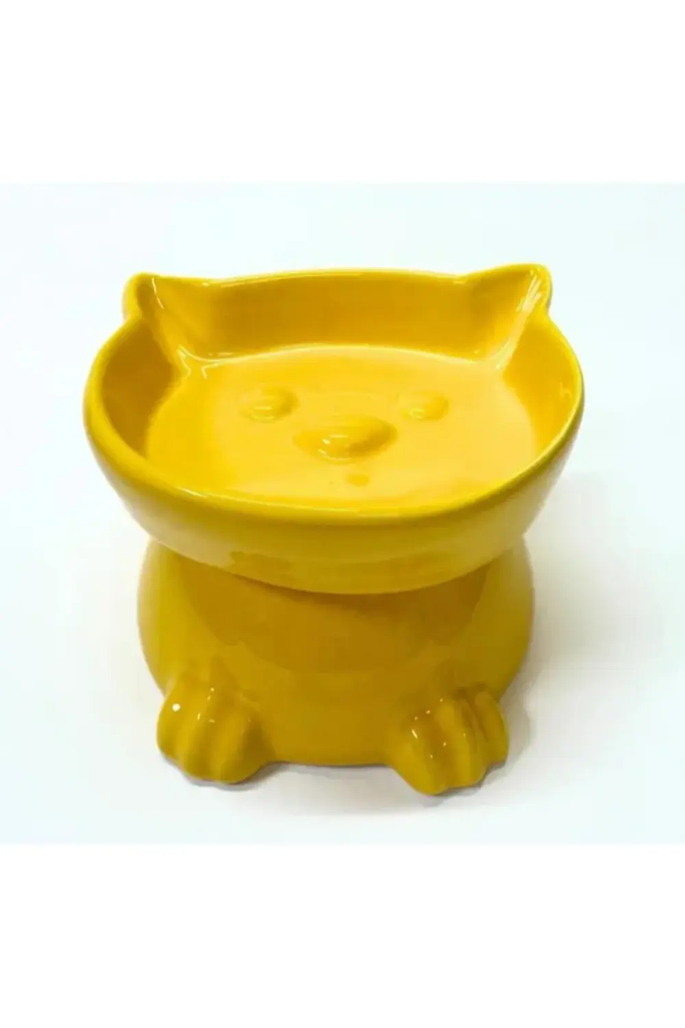 Ayaklı Kulaklı Seramik Mama Kabı