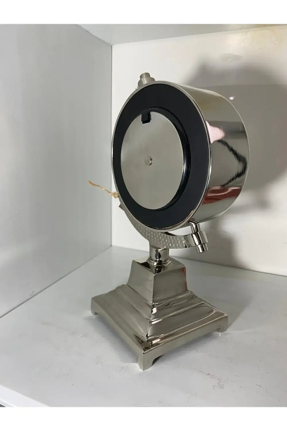 Ayaklı Metal Lüx Masa Saati Gümüş