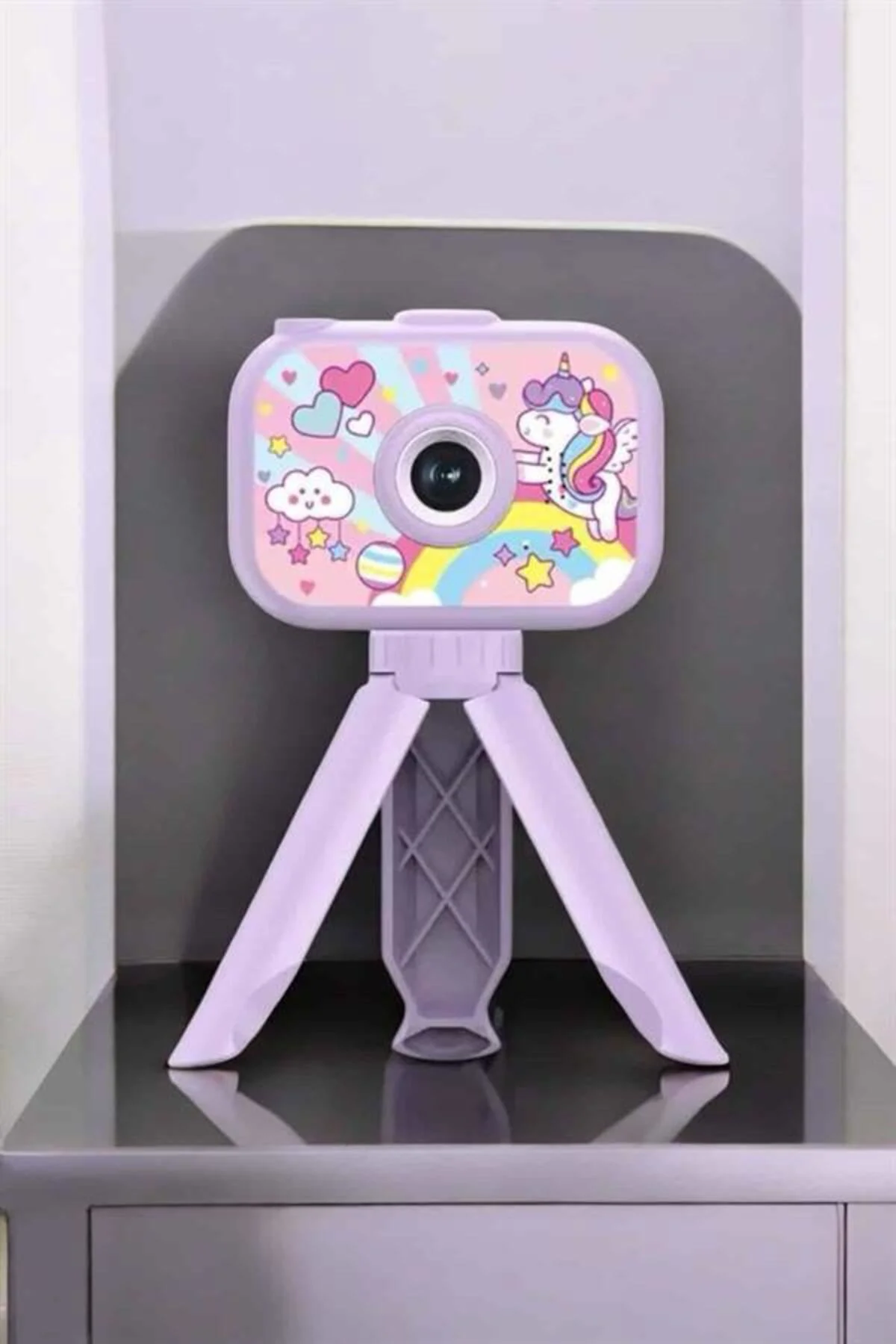 Ayaklı Mini Fotoğraf Makinesi Çocuk Için Eğitici Video Kamera - a