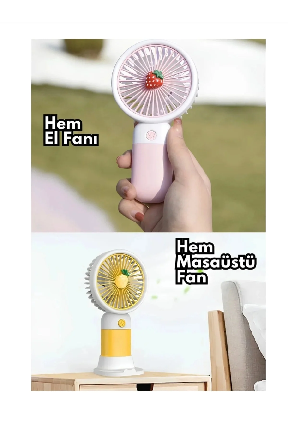 Ayaklı mini taşınabilir sessiz el fanı şarjlı masa üstü hava üflemeli metalik vantilatör
